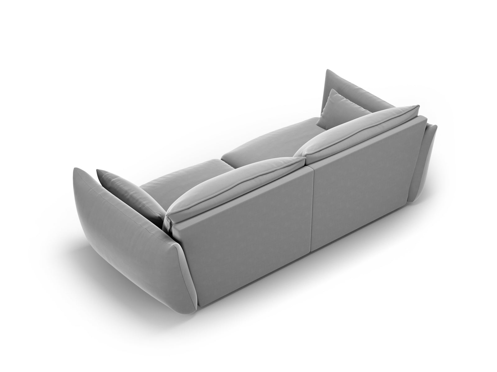 Elegantes 3-Sitzer Sofa Matera von Cosmopolitan Design in zeitlosem Grau, ideal für komfortable und stilvolle Wohnräume.