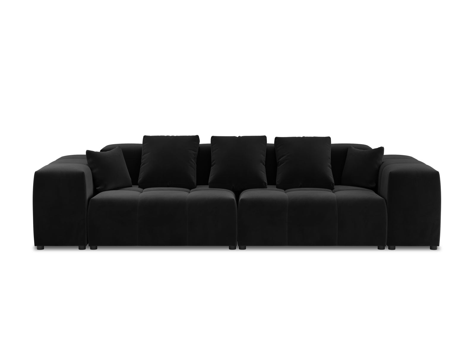 Rome Velour Modular Sofa 3 Sitzer in Black präsentiert im Onlineshop von KAQTU Design AG. 3er Sofa ist von Cosmopolitan Design