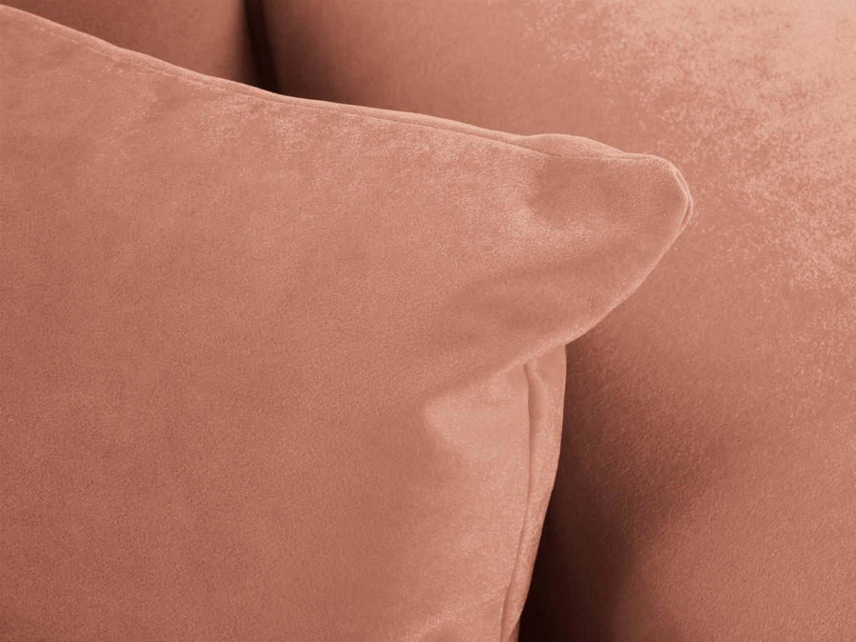 Dreisitzer-Sofa mit schwarzem Samtbezug (Salvador), Massivholzrahmen und schwarzen Kunststoffbeinen, Breite 232 cm.