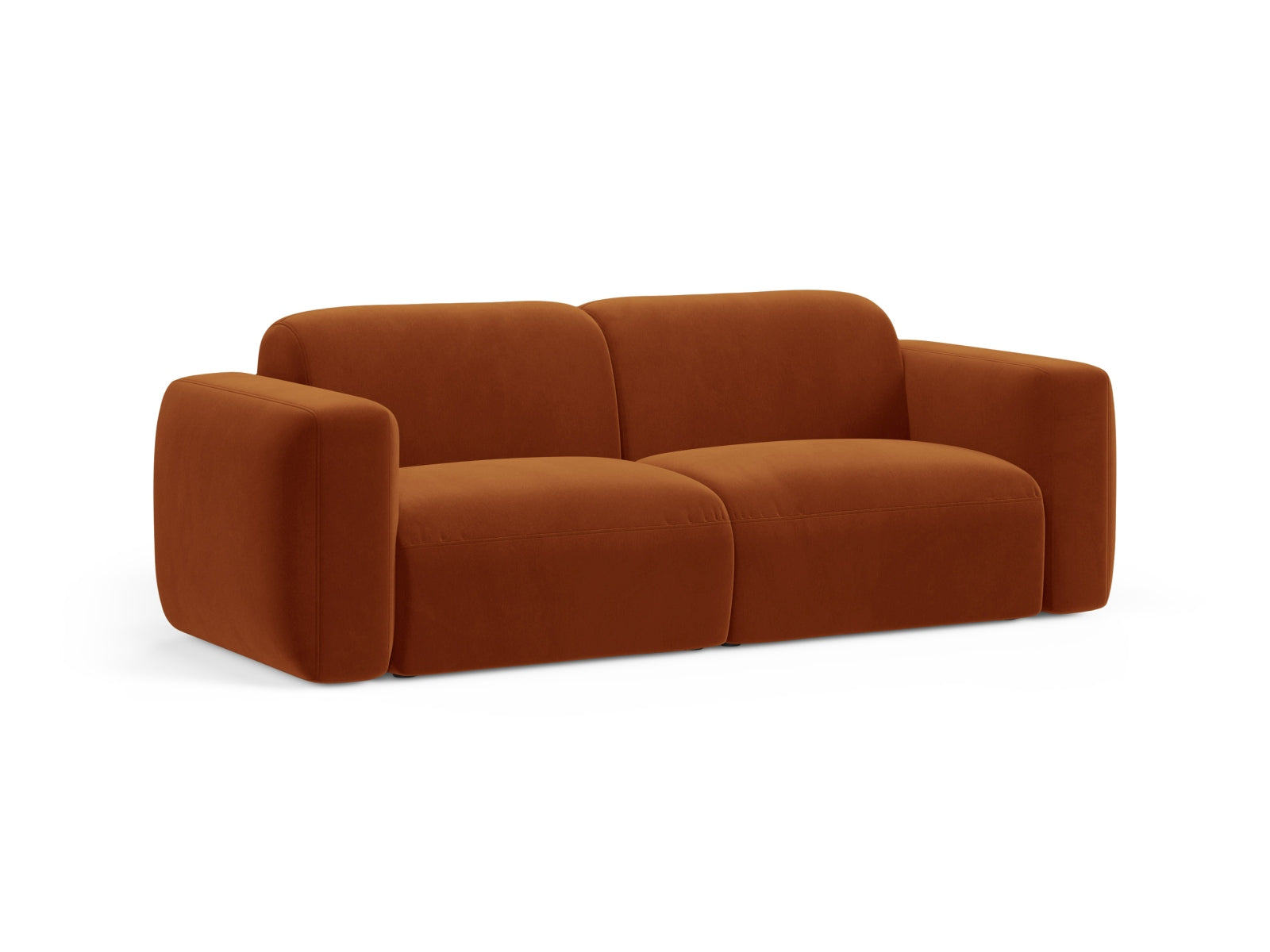 Strino Velour Modular Sofa 3 Sitzer in Terracotta präsentiert im Onlineshop von KAQTU Design AG. 3er Sofa ist von Cosmopolitan Design
