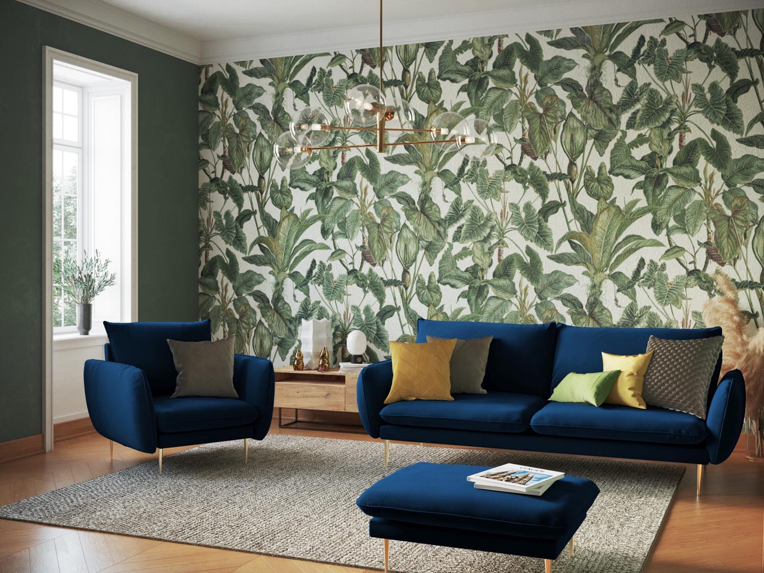 Elegantes 3-Sitzer Sofa in Velours, ideal für kleine Räume. Hochwertige Materialien und hoher Komfort für stilvolle Wohnakzente.