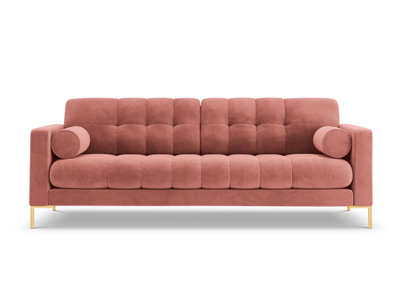 Modernes 3-Sitzer Sofa Bali in strahlendem Pink-Bluvel, perfekt für gemütliche Abende und stilvolle Einrichtungsideen.