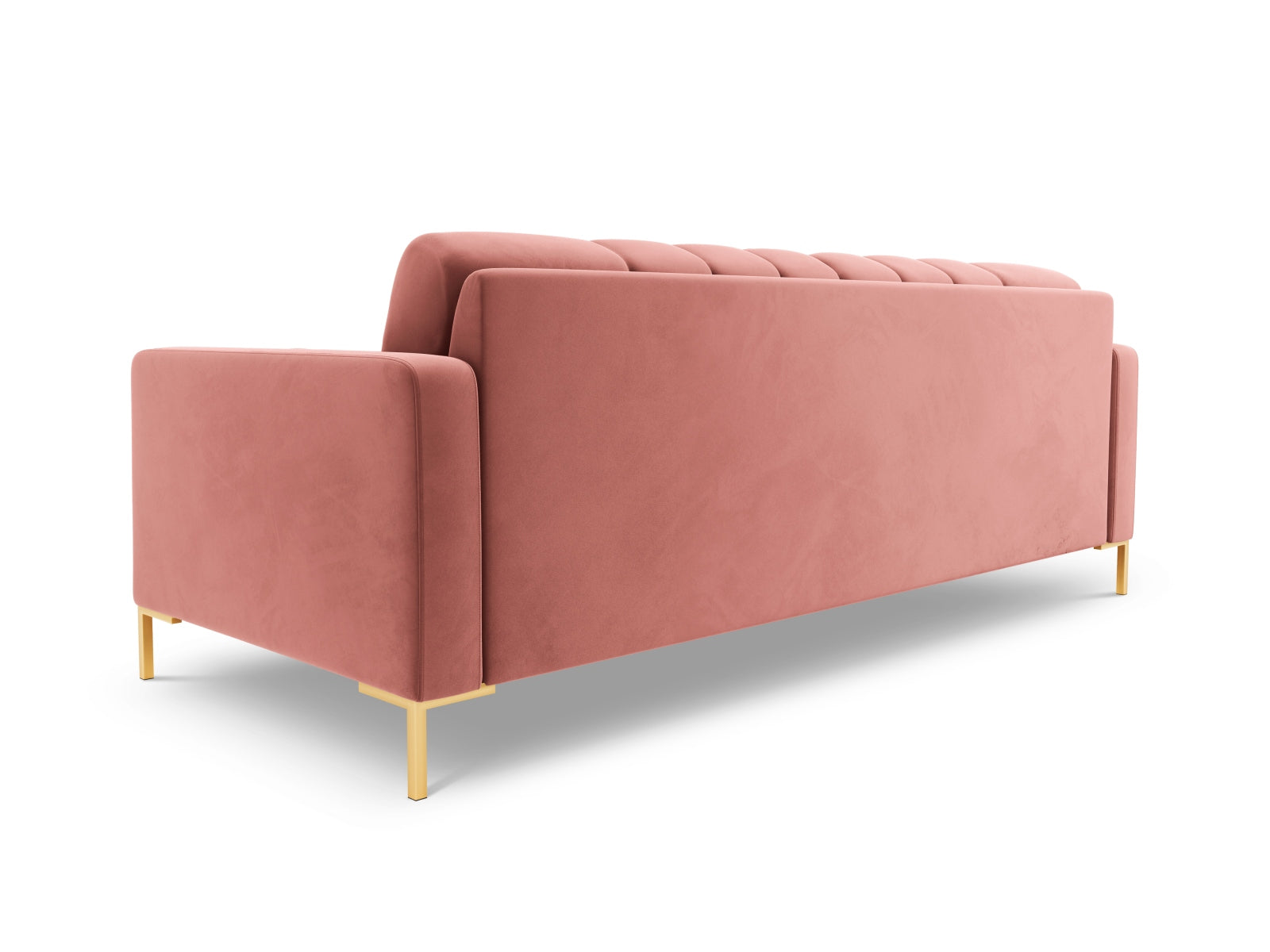 Elegantes 3-Sitzer Sofa Bali in lebhaftem Pink-Bluvel, ideal für stilvolle Wohnräume und entspannte Stunden mit Freunden.