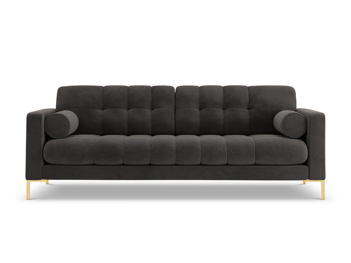 3er Sofa Bali von Cosmopolitan Design mit Stoffbezug, Holzrahmen und Metallbeinen