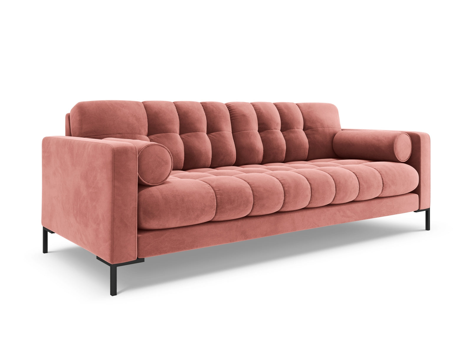 Elegantes 3-Sitzer Sofa Bali in stilvollem Pink-Bluvel, ideal für moderne Wohnräume, erhältlich bei KAQTU Design AG.