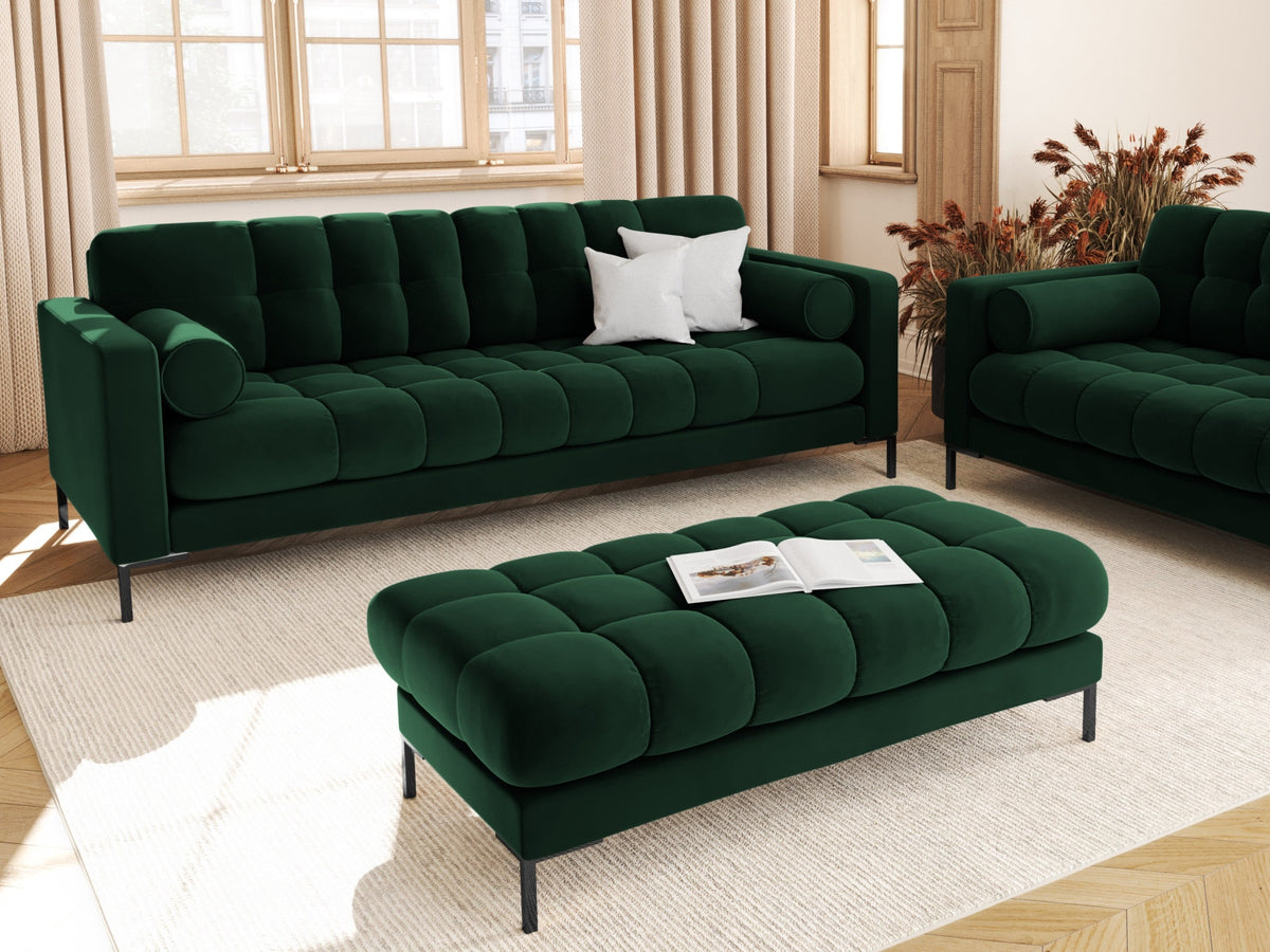 3-Sitzer Sofa Bali in Bottle Green-Bluvel präsentiert im Onlineshop von KAQTU Design AG. 3er Sofa ist von Cosmopolitan Design