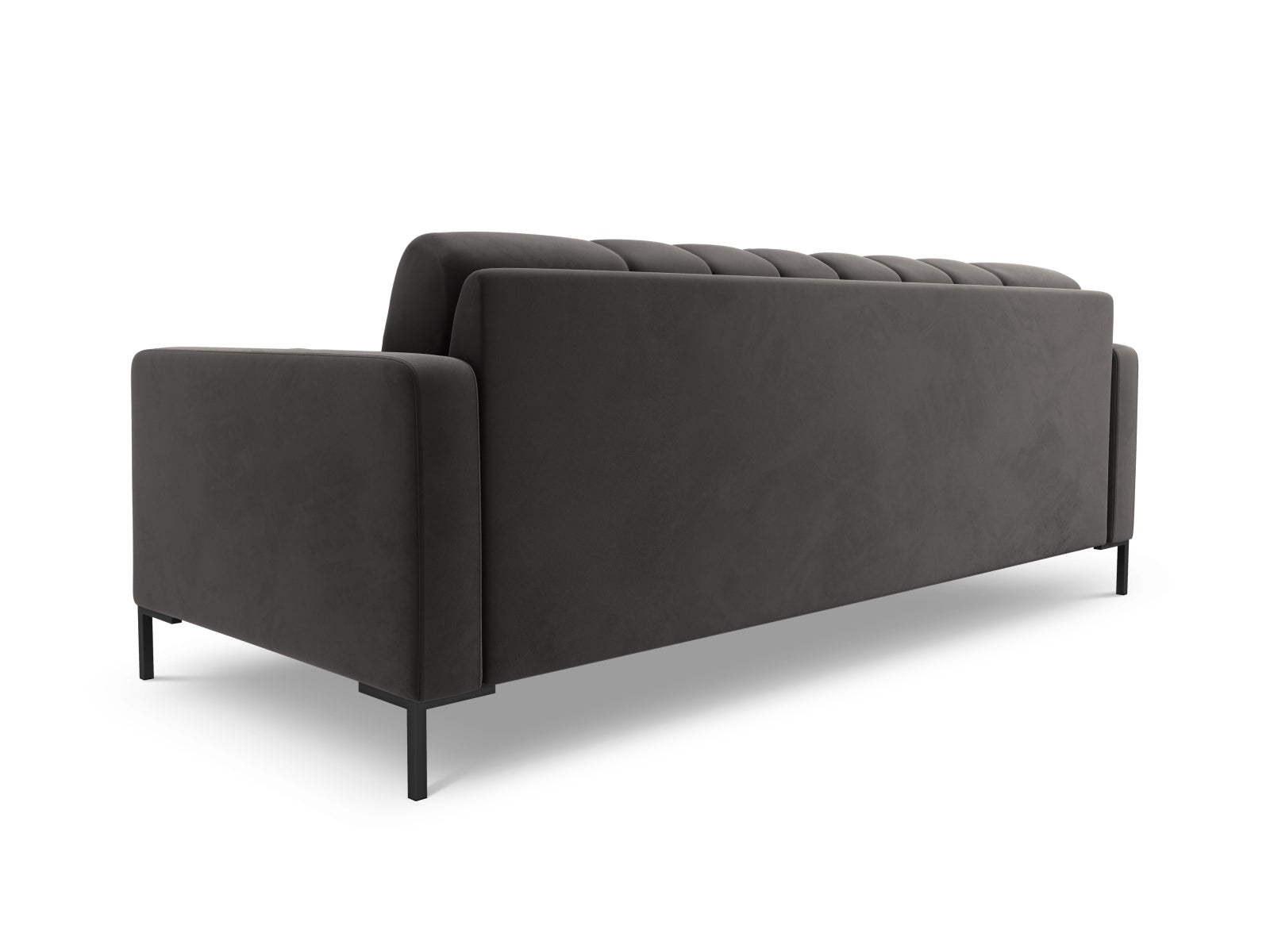 Elegantes 3-Sitzer Sofa Bali in stilvollem Dunkelgrau, ideal für einladende Wohnräume, entworfen von Cosmopolitan Design.