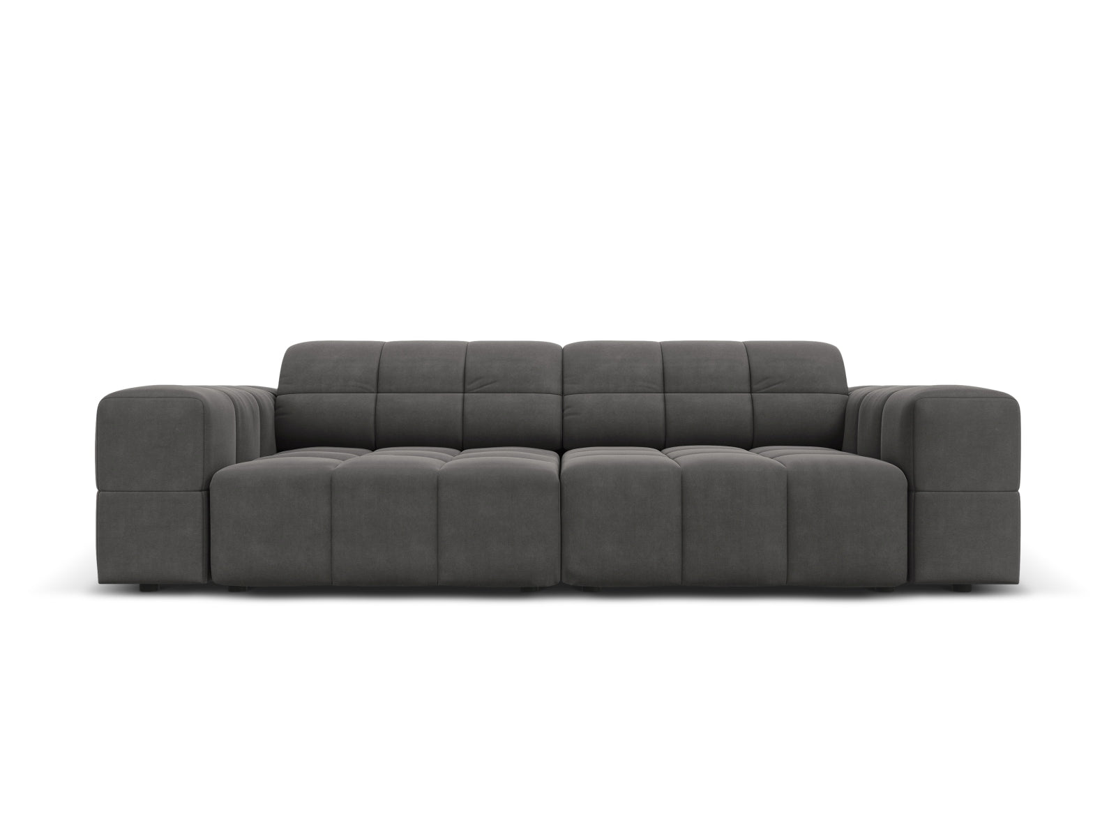 Chicago Velour Sofa 3 Sitzer 102cm in Grey-Bluvel präsentiert im Onlineshop von KAQTU Design AG. 3er Sofa ist von Cosmopolitan Design