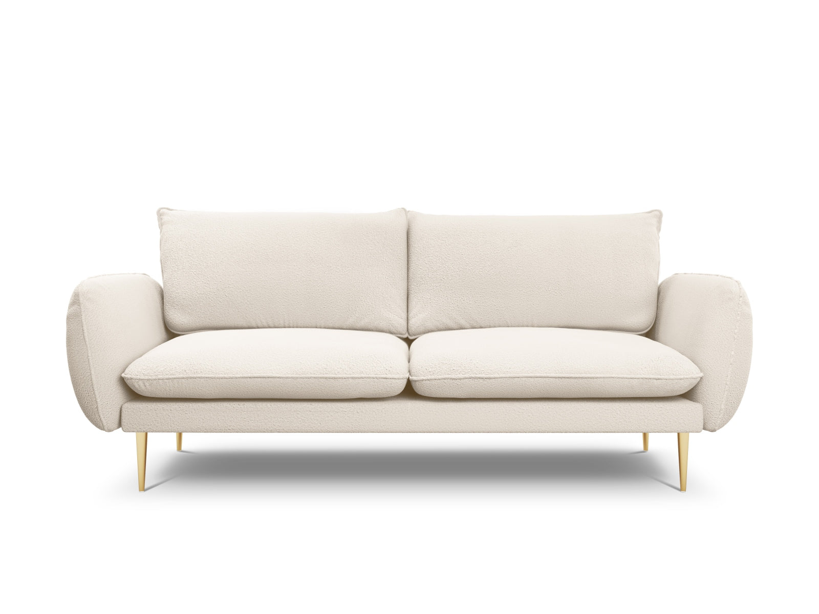 Vienna Boucle Sofa 3 Sitzer 92cm in Beige/Gold-Ascot präsentiert im Onlineshop von KAQTU Design AG. 3er Sofa ist von Cosmopolitan Design