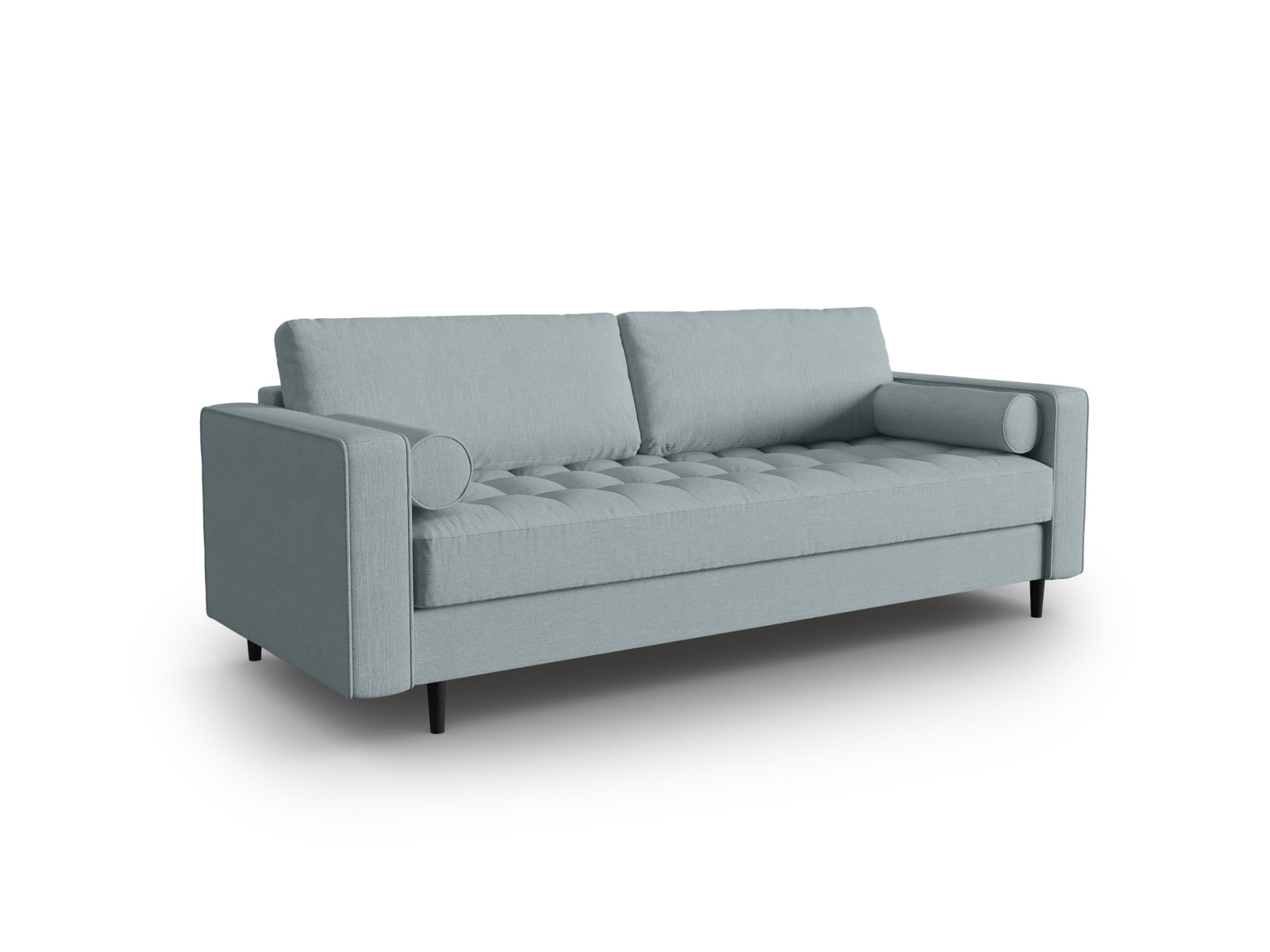 Elegantes 3-Sitzer Sofa Aspen in stilvollem Blue-Melva, ideal für moderne Wohnräume, erhältlich bei KAQTU Design AG.