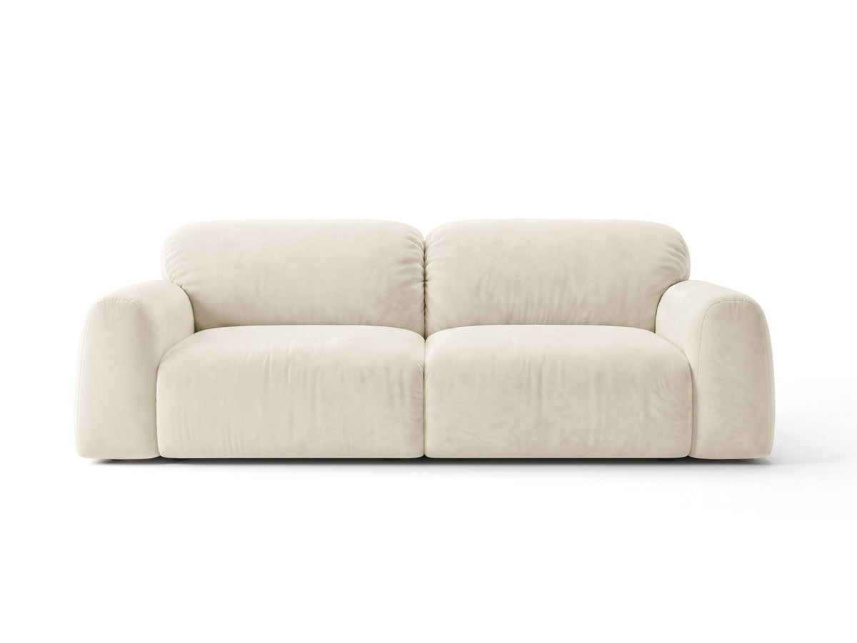 Bettsofa Milan von Cosmopolitan Design mit Bluvel-Bezug und schwarzen Kunststoffbeinen