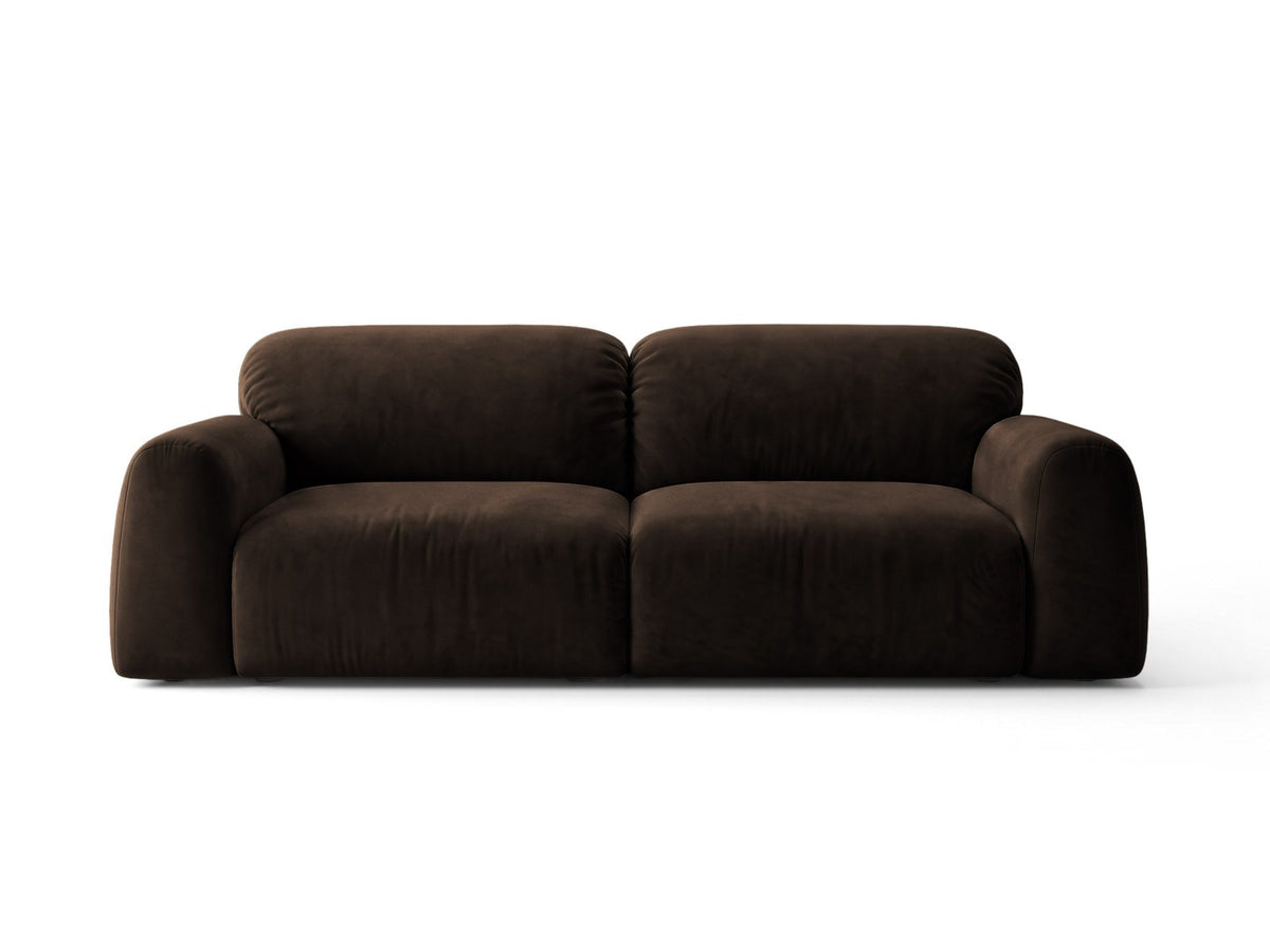 Bettsofa Milan von Cosmopolitan Design mit Bluvel-Bezug und schwarzen Kunststoffbeinen