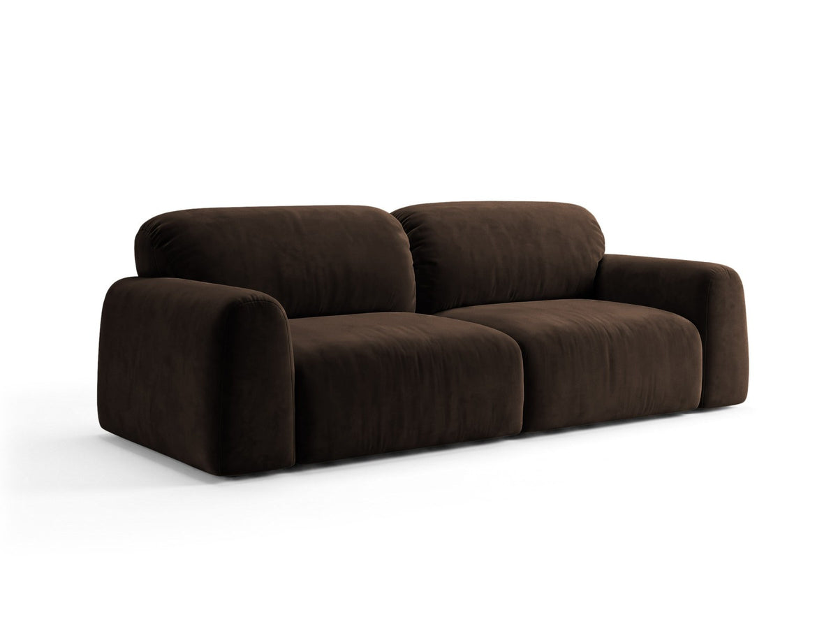 Bettsofa Milan von Cosmopolitan Design mit Bluvel-Bezug und schwarzen Kunststoffbeinen