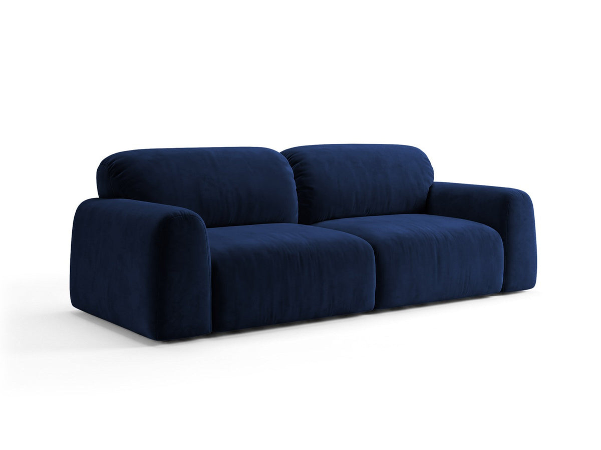 Bettsofa Milan von Cosmopolitan Design mit Bluvel-Bezug und schwarzen Kunststoffbeinen