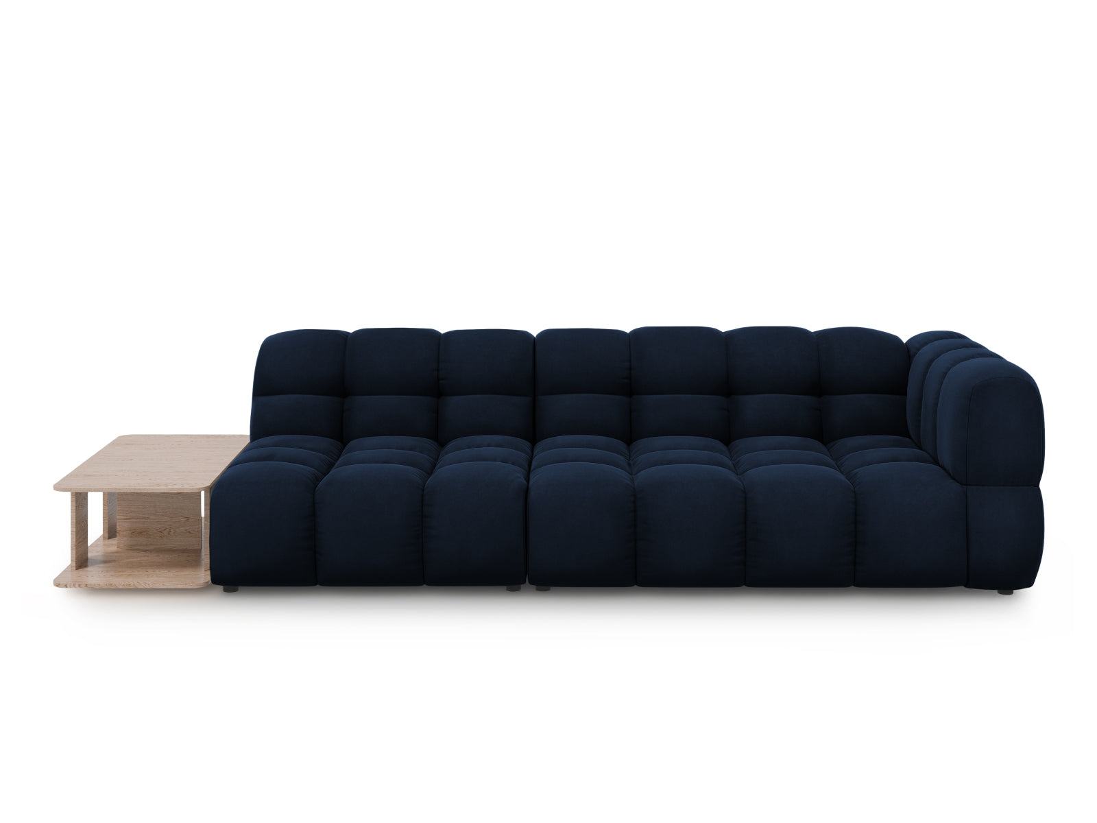 Sky Velour modulares Sofa links 4 Sitzer 102cm in Royal Blue-Casino präsentiert im Onlineshop von KAQTU Design AG. L-Sofa links ist von Cosmopolitan Design