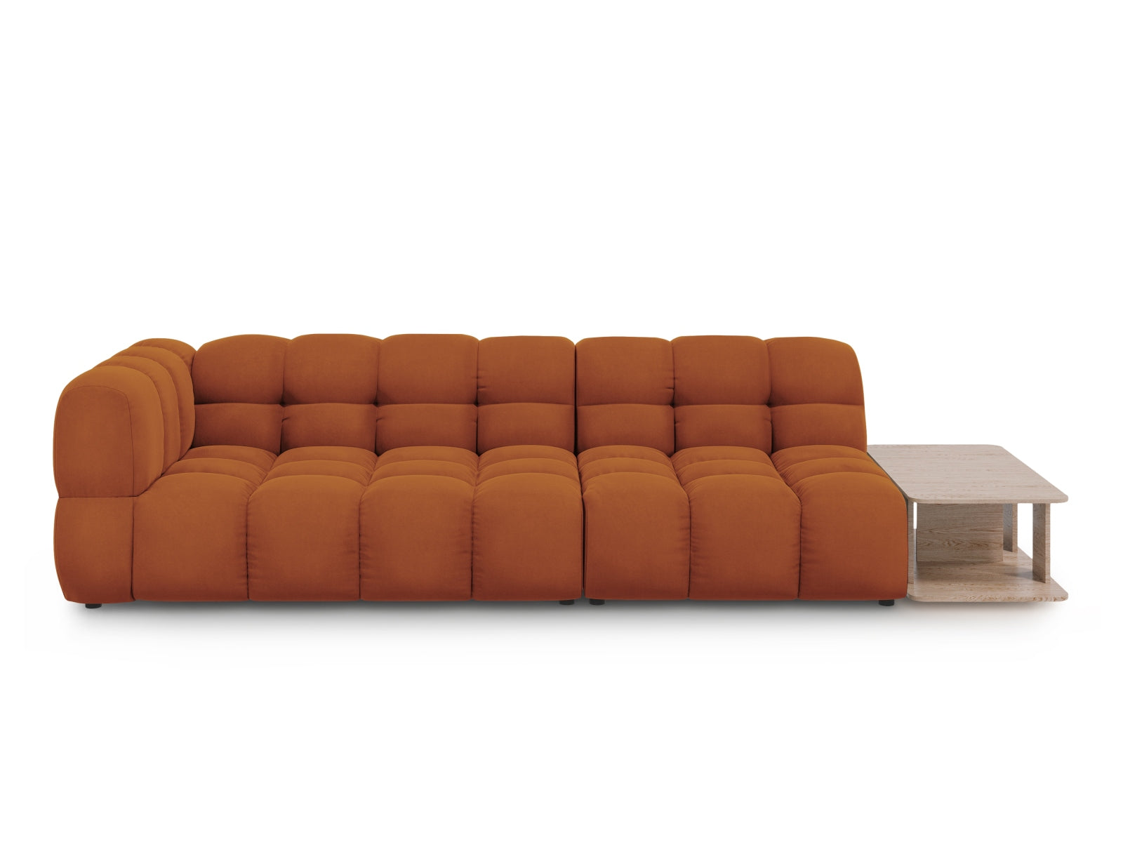 Sky Velour modulares Sofa rechts 4 Sitzer 102cm in Terracotta-Casino präsentiert im Onlineshop von KAQTU Design AG. L-Sofa rechts ist von Cosmopolitan Design