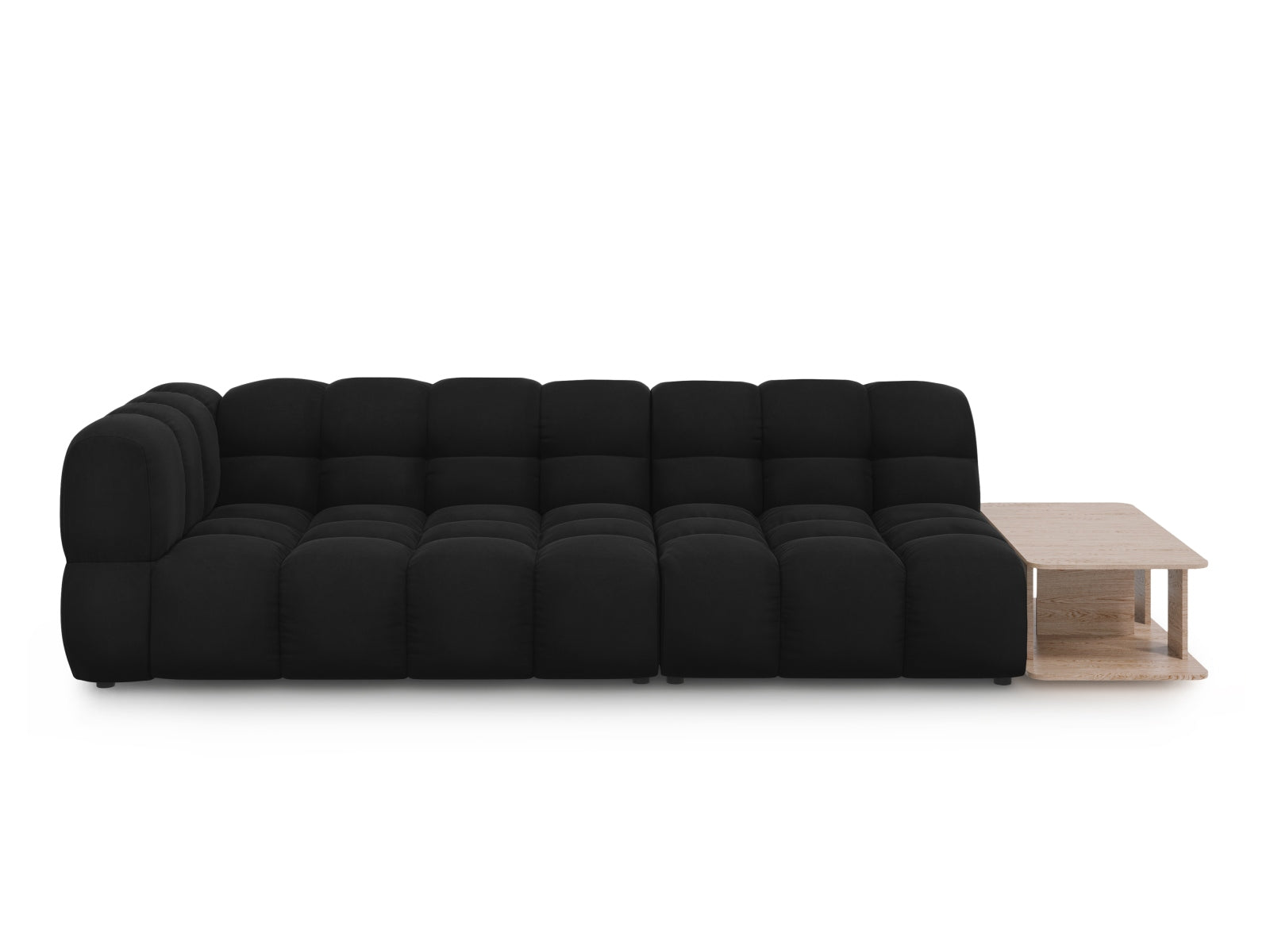 Sky Velour modulares Sofa rechts 4 Sitzer 102cm in Black-Casino präsentiert im Onlineshop von KAQTU Design AG. L-Sofa rechts ist von Cosmopolitan Design