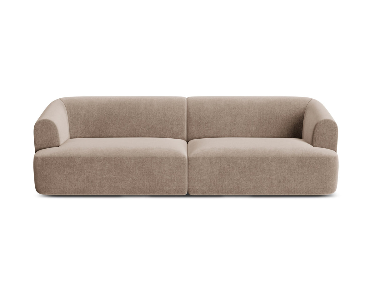 4er Sofa Campi von Cosmopolitan Design mit Stoffbezug und niedrigen schwarzen Beinen