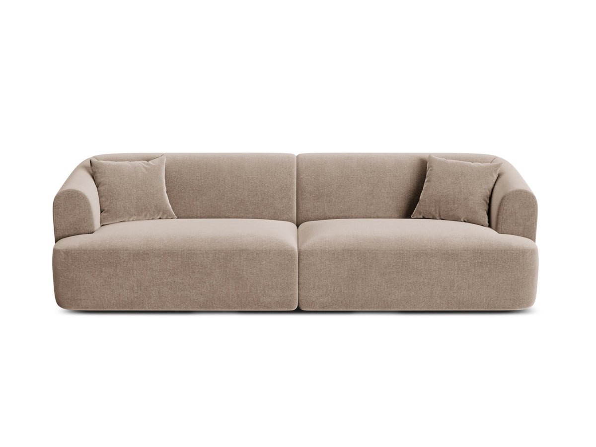 4er Sofa Campi von Cosmopolitan Design mit Stoffbezug und niedrigen schwarzen Beinen