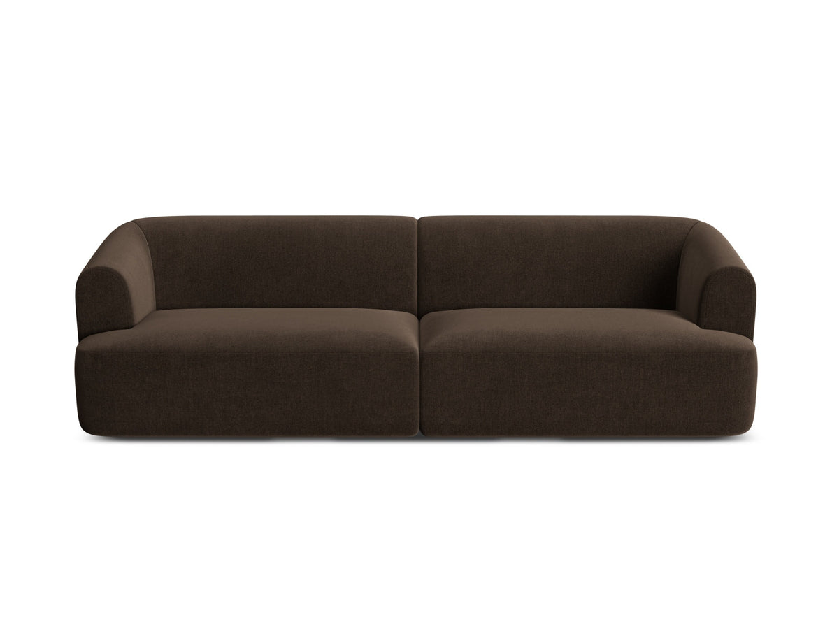 4er Sofa Campi von Cosmopolitan Design mit Stoffbezug und niedrigen schwarzen Beinen