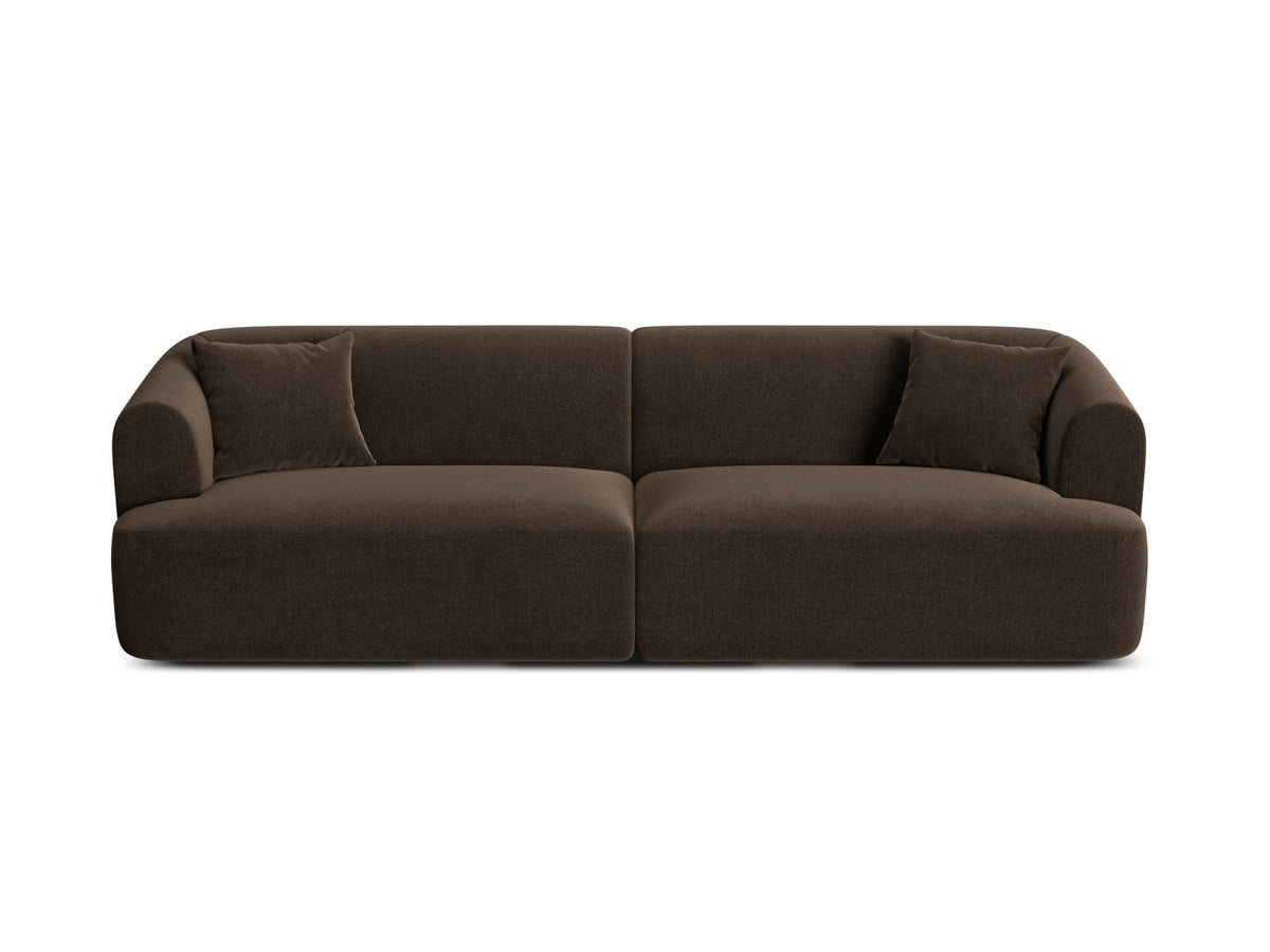 4er Sofa Campi von Cosmopolitan Design mit Stoffbezug und niedrigen schwarzen Beinen