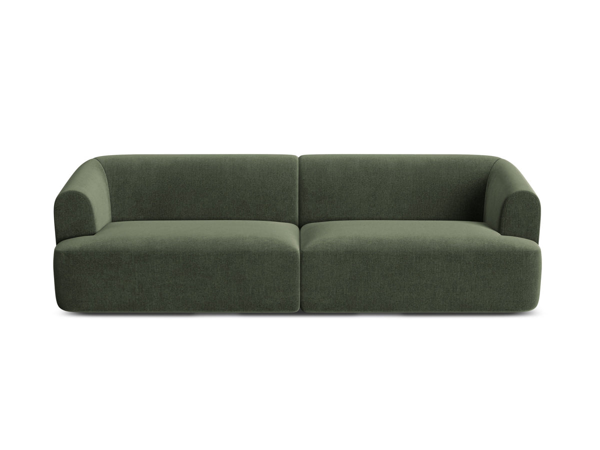 4er Sofa Campi von Cosmopolitan Design mit Stoffbezug und niedrigen schwarzen Beinen