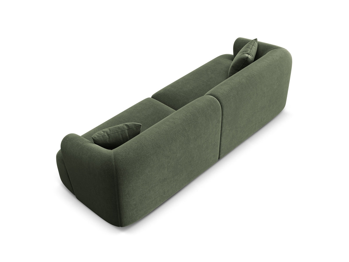 4er Sofa Campi von Cosmopolitan Design mit Stoffbezug und niedrigen schwarzen Beinen