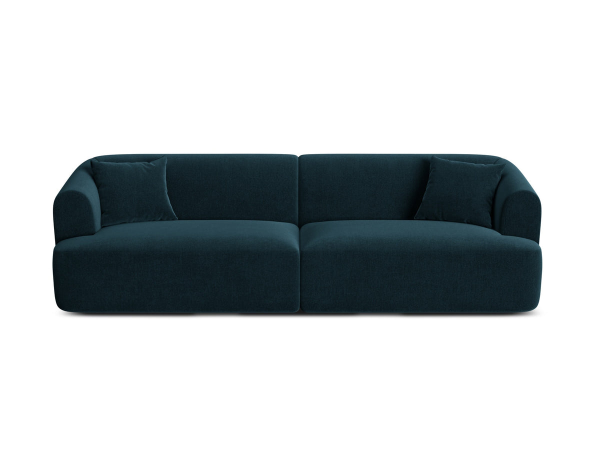 4er Sofa Campi von Cosmopolitan Design mit Stoffbezug und niedrigen schwarzen Beinen