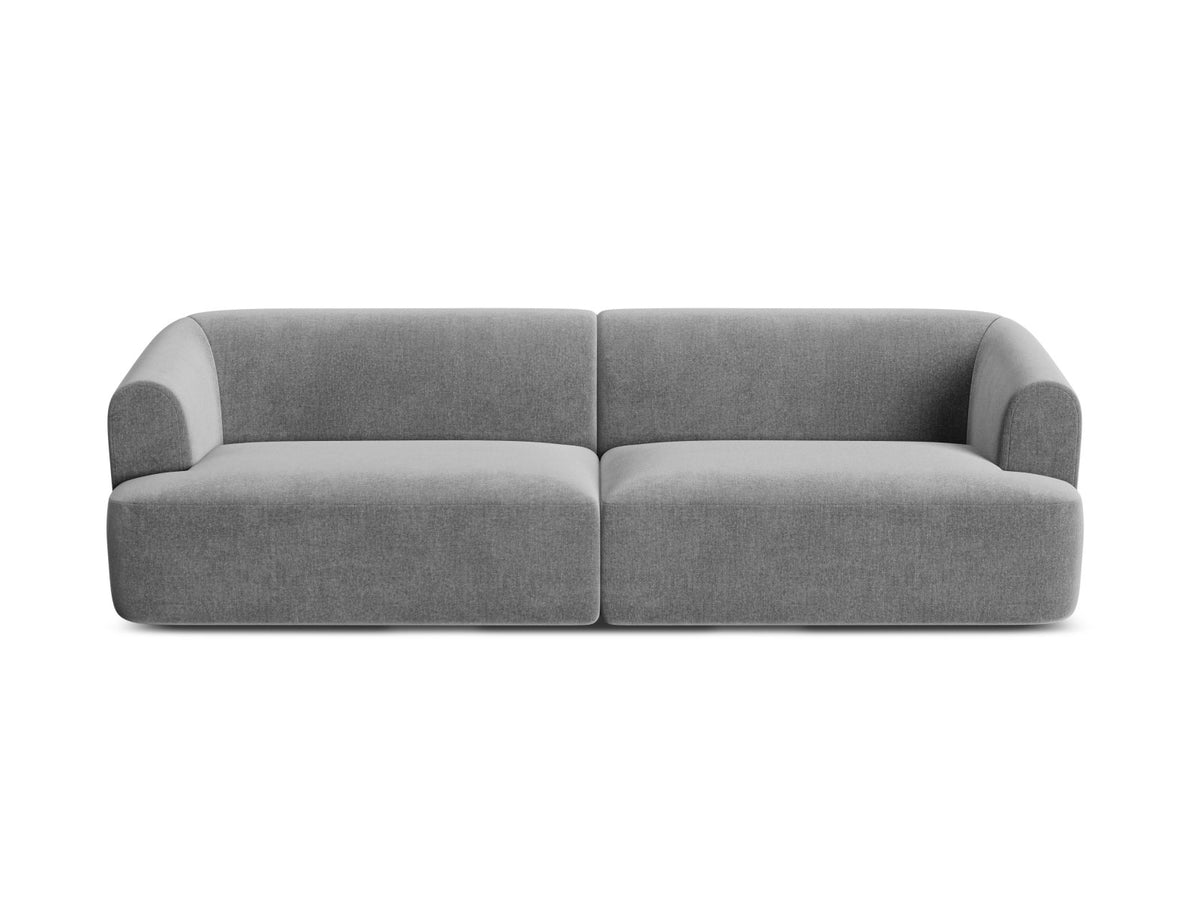 4er Sofa Campi von Cosmopolitan Design mit Stoffbezug und niedrigen schwarzen Beinen