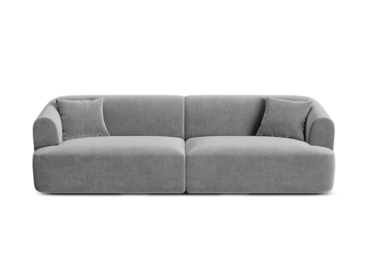 4er Sofa Campi von Cosmopolitan Design mit Stoffbezug und niedrigen schwarzen Beinen