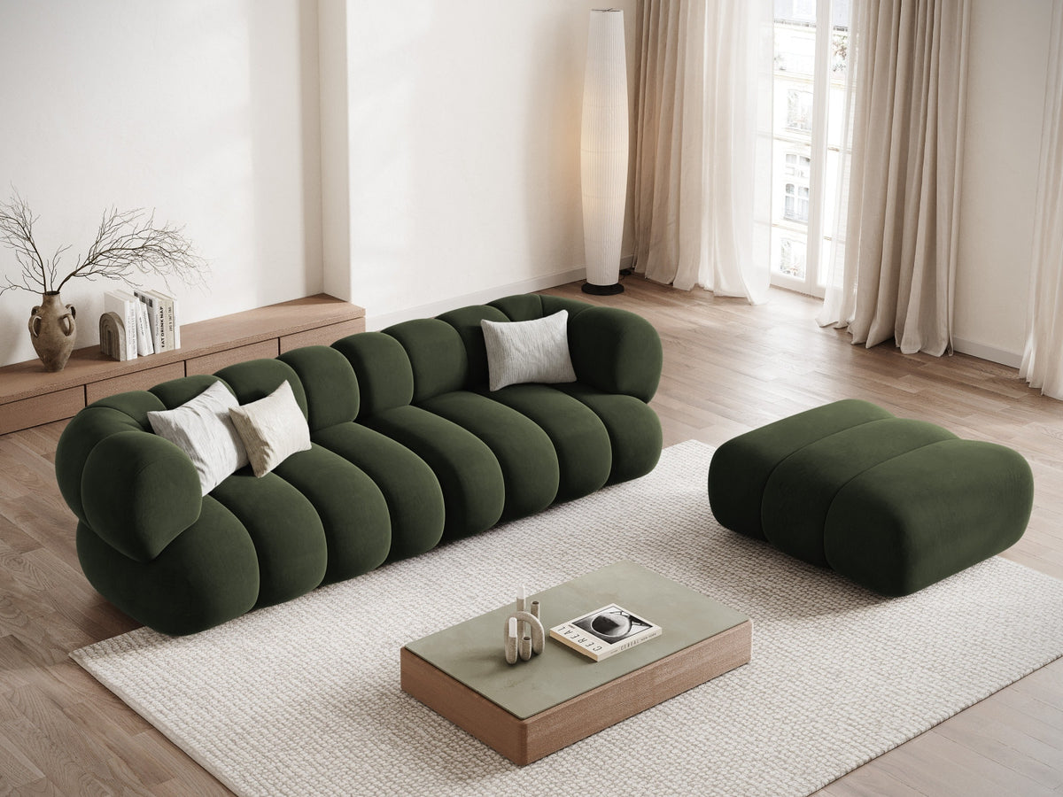 Koge Velour Sofa 4 Sitzer 95cm in Green-Vogue präsentiert im Onlineshop von KAQTU Design AG. 4er Sofa ist von Cosmopolitan Design
