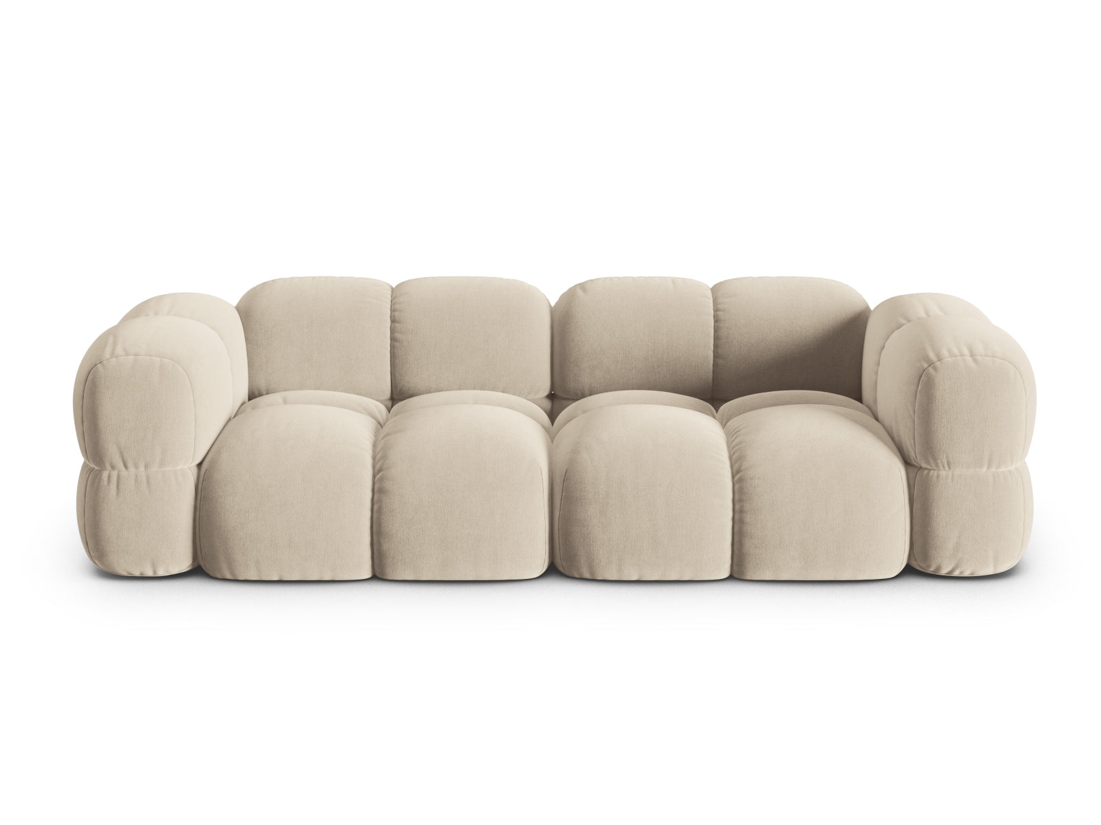 Loretto Velour Sofa 4 Sitzer 100cm in Light Beige-Vogue präsentiert im Onlineshop von KAQTU Design AG. 4er Sofa ist von Cosmopolitan Design