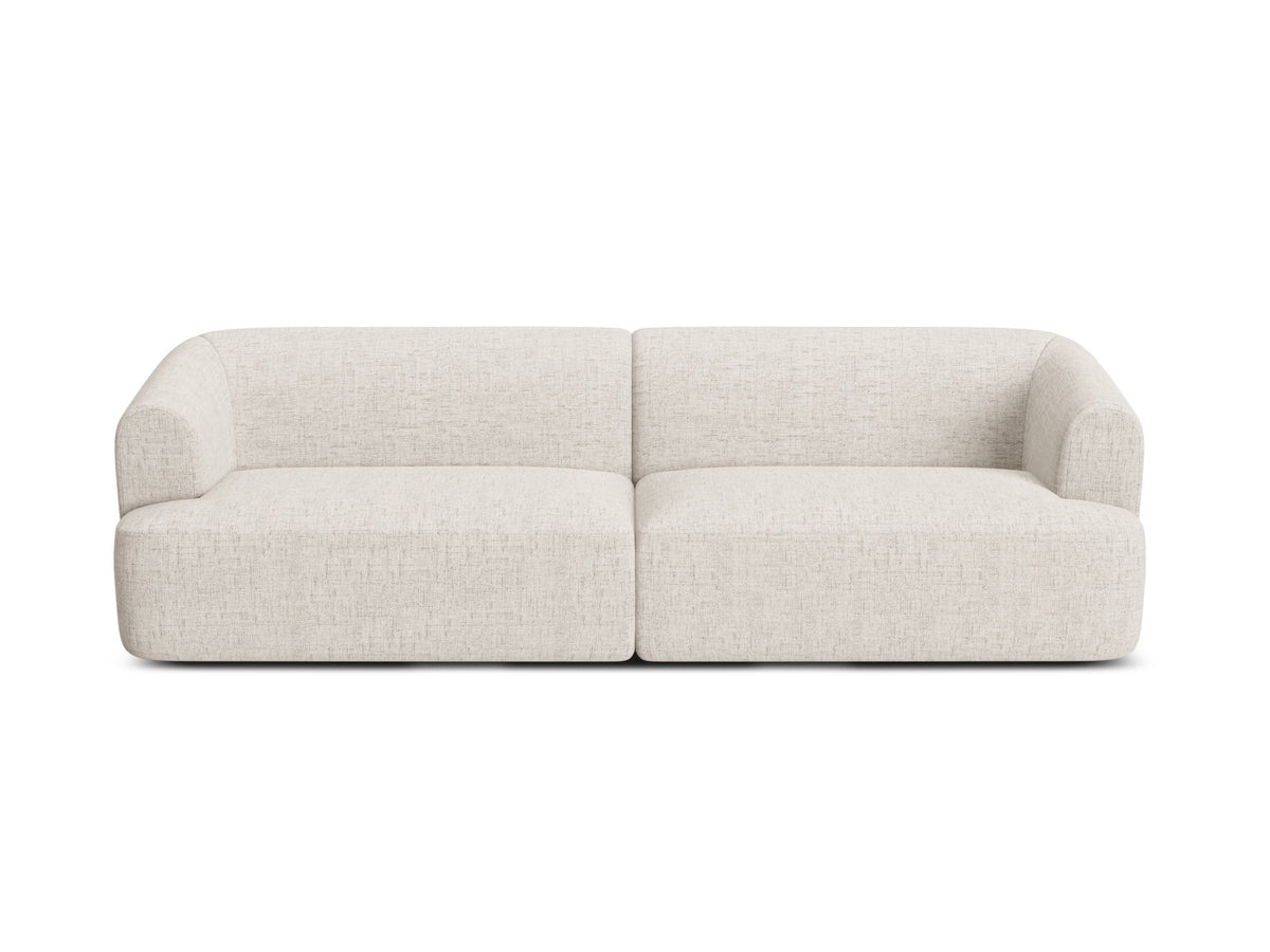 4er Sofa Campi von Cosmopolitan Design mit Stoffbezug und niedrigen schwarzen Beinen