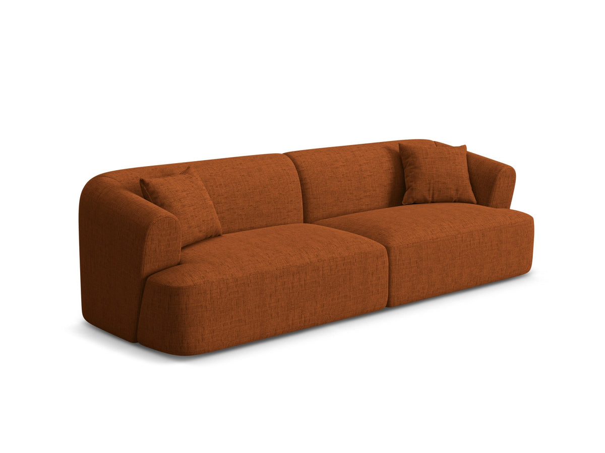 4er Sofa Campi von Cosmopolitan Design mit Stoffbezug und niedrigen schwarzen Beinen