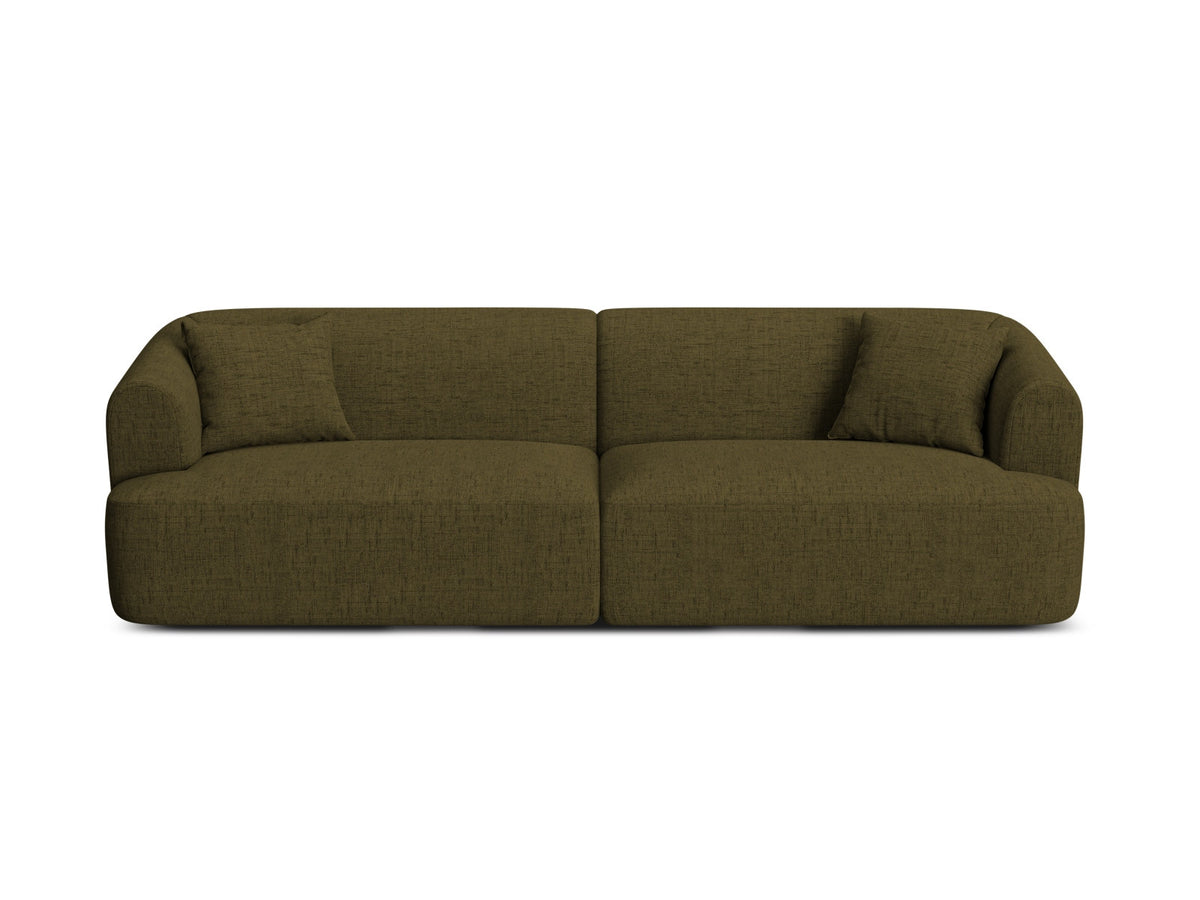 4er Sofa Campi von Cosmopolitan Design mit Stoffbezug und niedrigen schwarzen Beinen