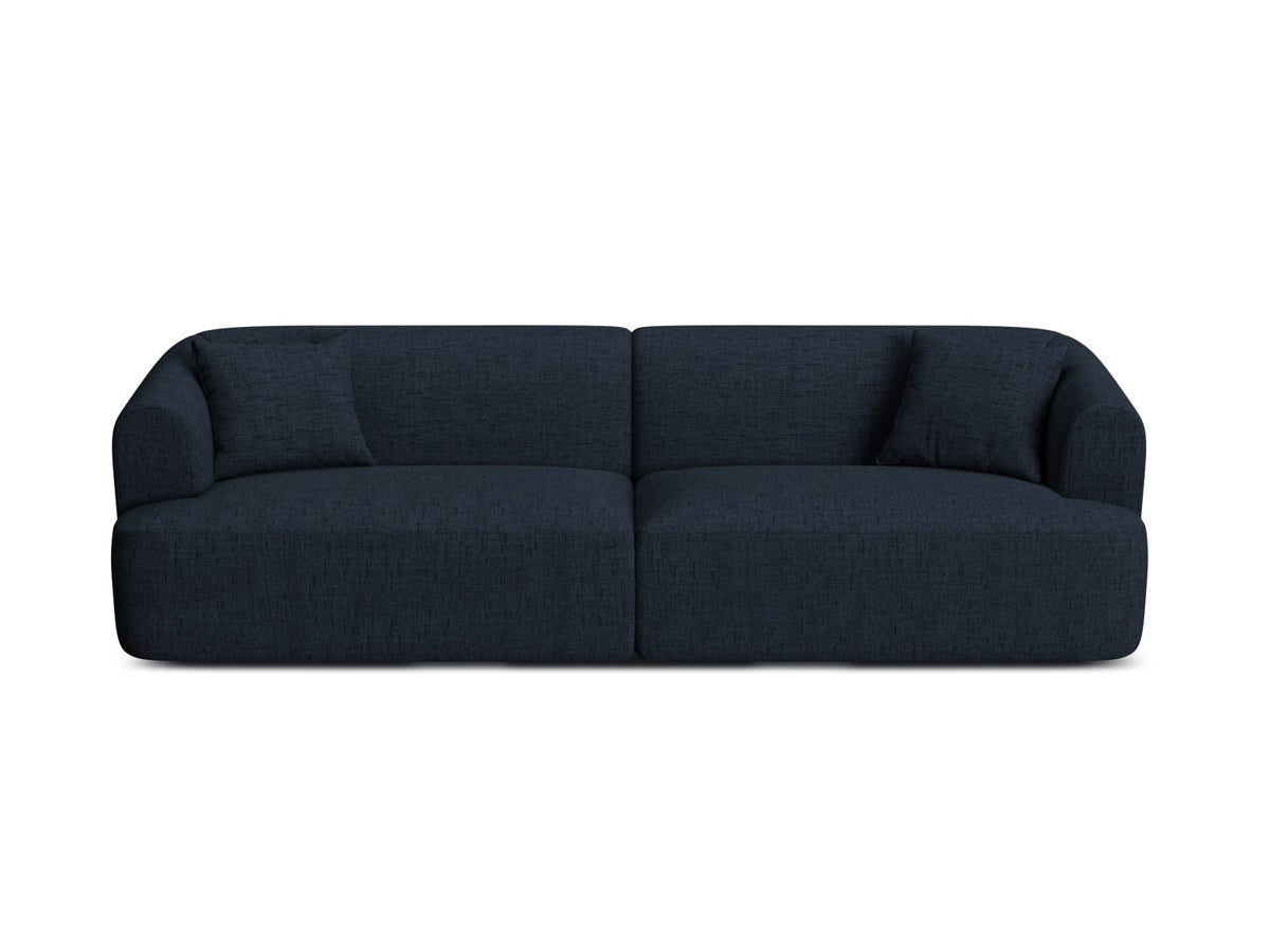 4er Sofa Campi von Cosmopolitan Design mit Stoffbezug und niedrigen schwarzen Beinen