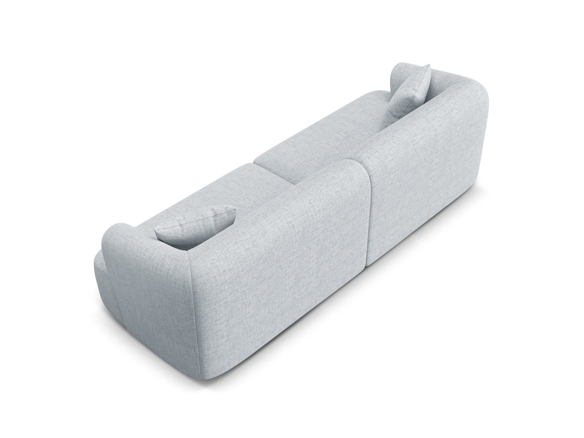 4er Sofa Campi von Cosmopolitan Design mit Stoffbezug und niedrigen schwarzen Beinen
