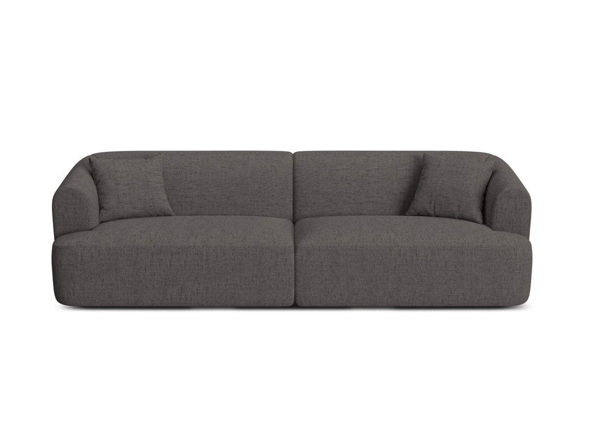 4er Sofa Campi von Cosmopolitan Design mit Stoffbezug und niedrigen schwarzen Beinen