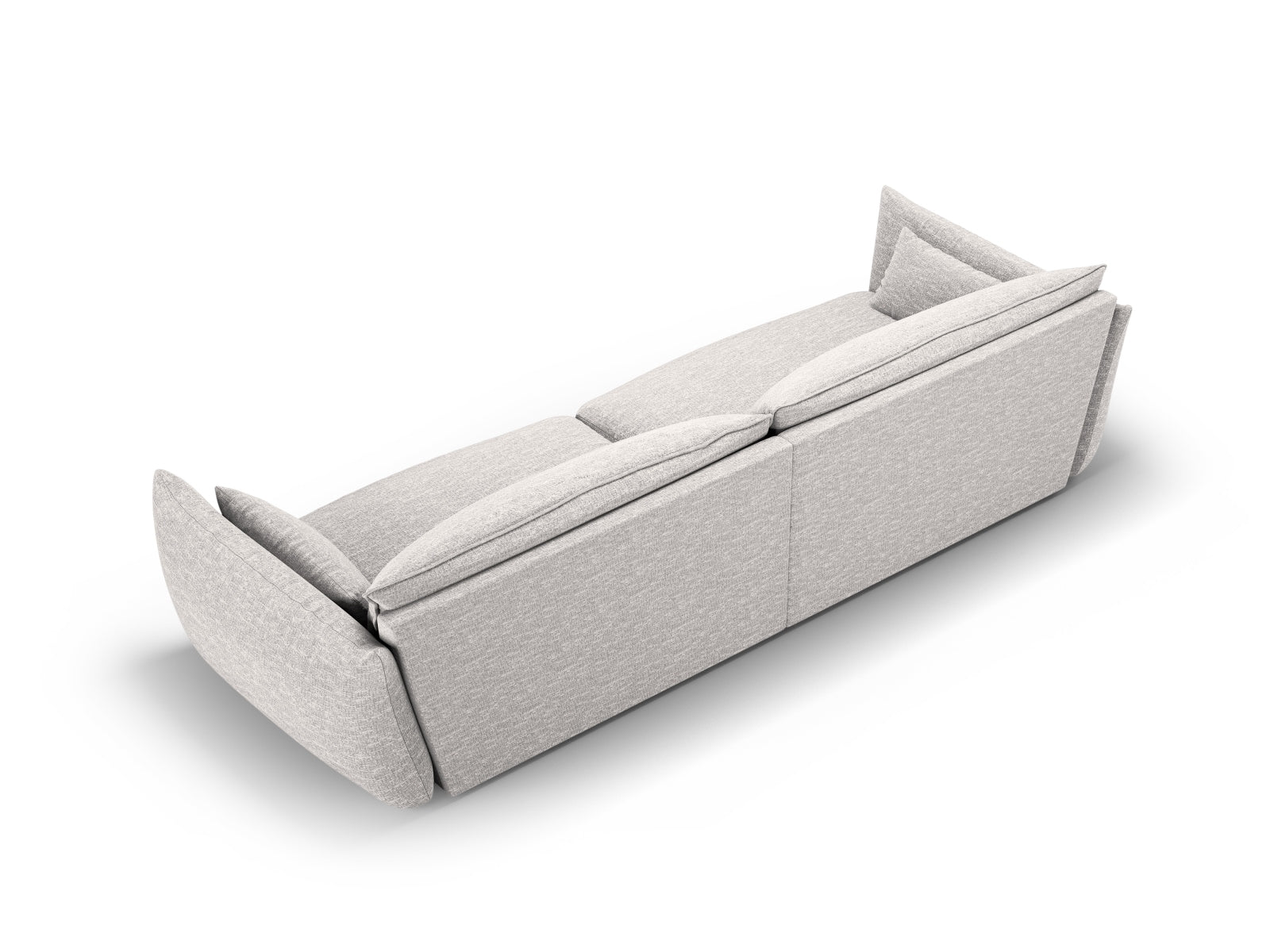 Elegantes 4-Sitzer Sofa Matera in dezentem Grau, ideal für stilvolle Wohnräume und entspannte Abende, erhältlich bei KAQTU.