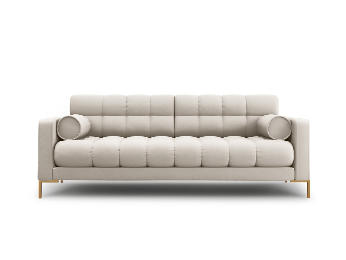 4er Sofa Bali von Cosmopolitan Design, gepolstert, mit Dekokissen auf schlanken Metallbeinen