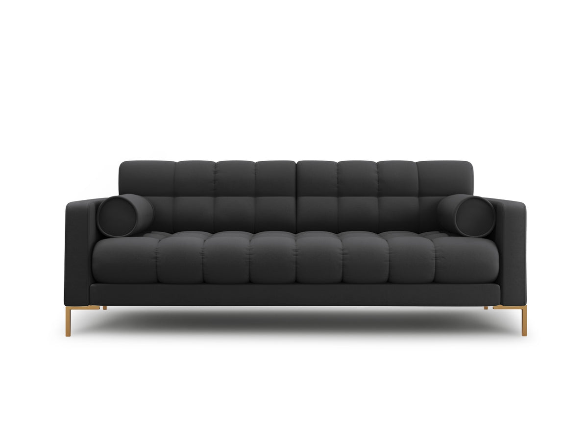 4er Sofa Bali von Cosmopolitan Design, gepolstert, mit Dekokissen auf schlanken Metallbeinen