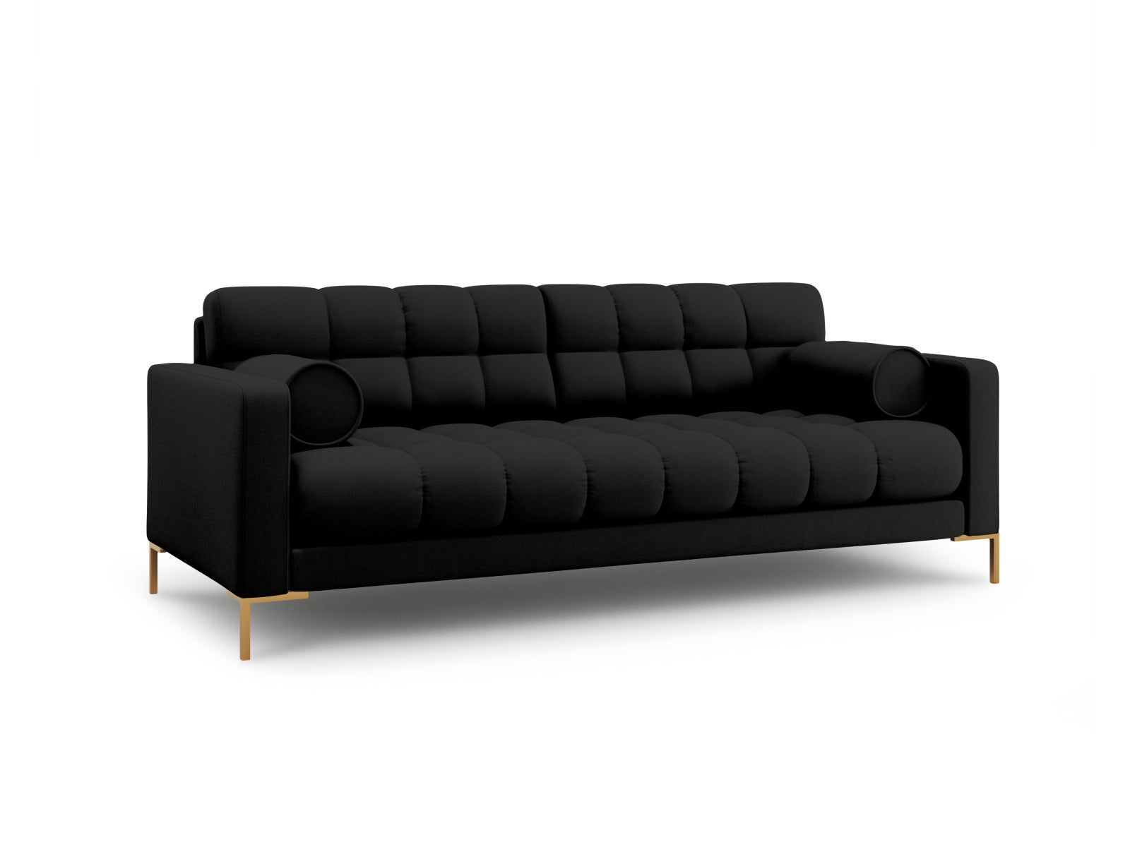 Stylisches 4-Sitzer Sofa Bali von Cosmopolitan Design in Schwarz und Neve, perfekt für gemütliche Abende und modernes Wohndesign.