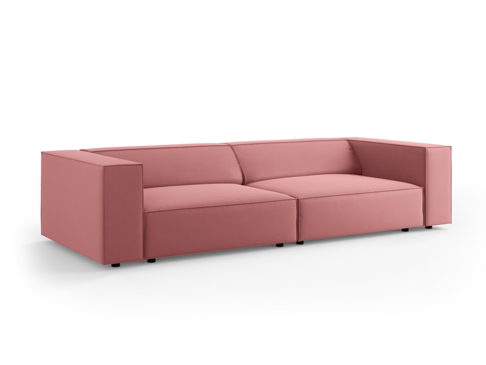 Arendal Velour Sofa 4 Sitzer in Flamingo präsentiert im Onlineshop von KAQTU Design AG. 4er Sofa ist von Cosmopolitan Design