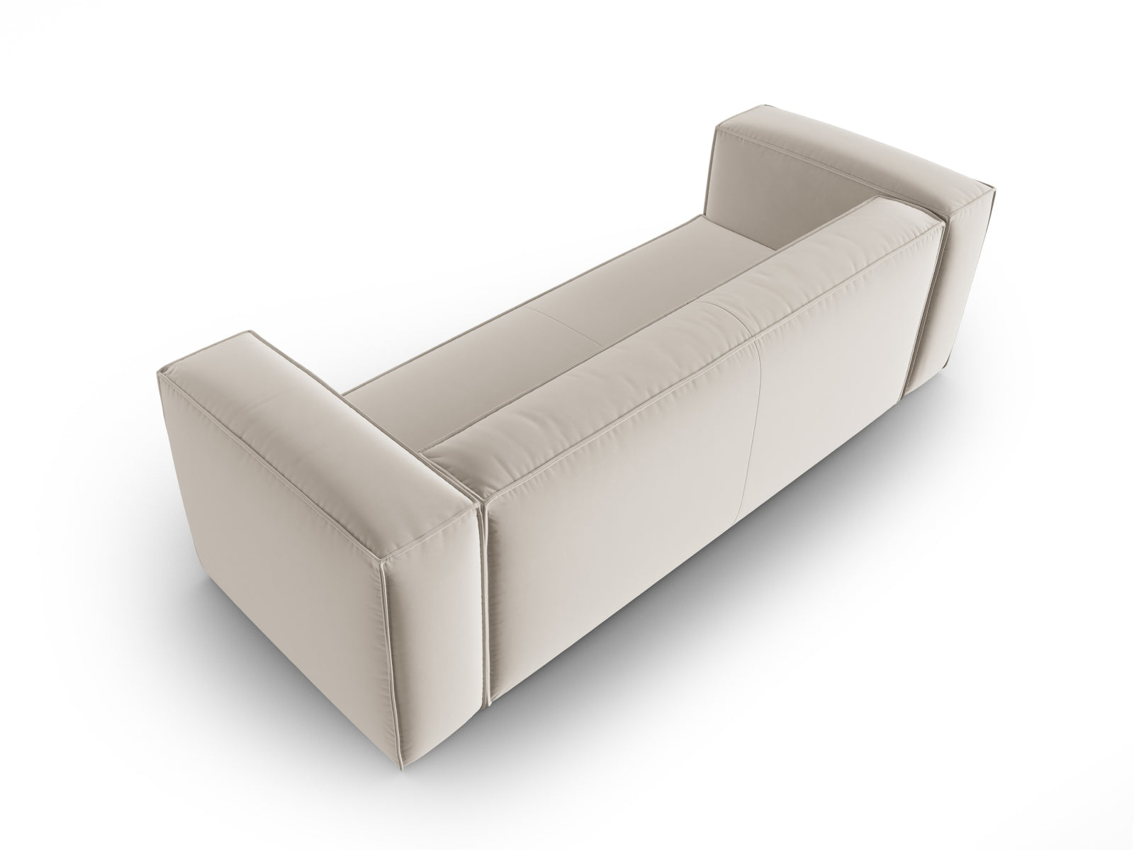 Mackay Velour Sofa 4 Sitzer in Ecru präsentiert im Onlineshop von KAQTU Design AG. 4er Sofa ist von Cosmopolitan Design