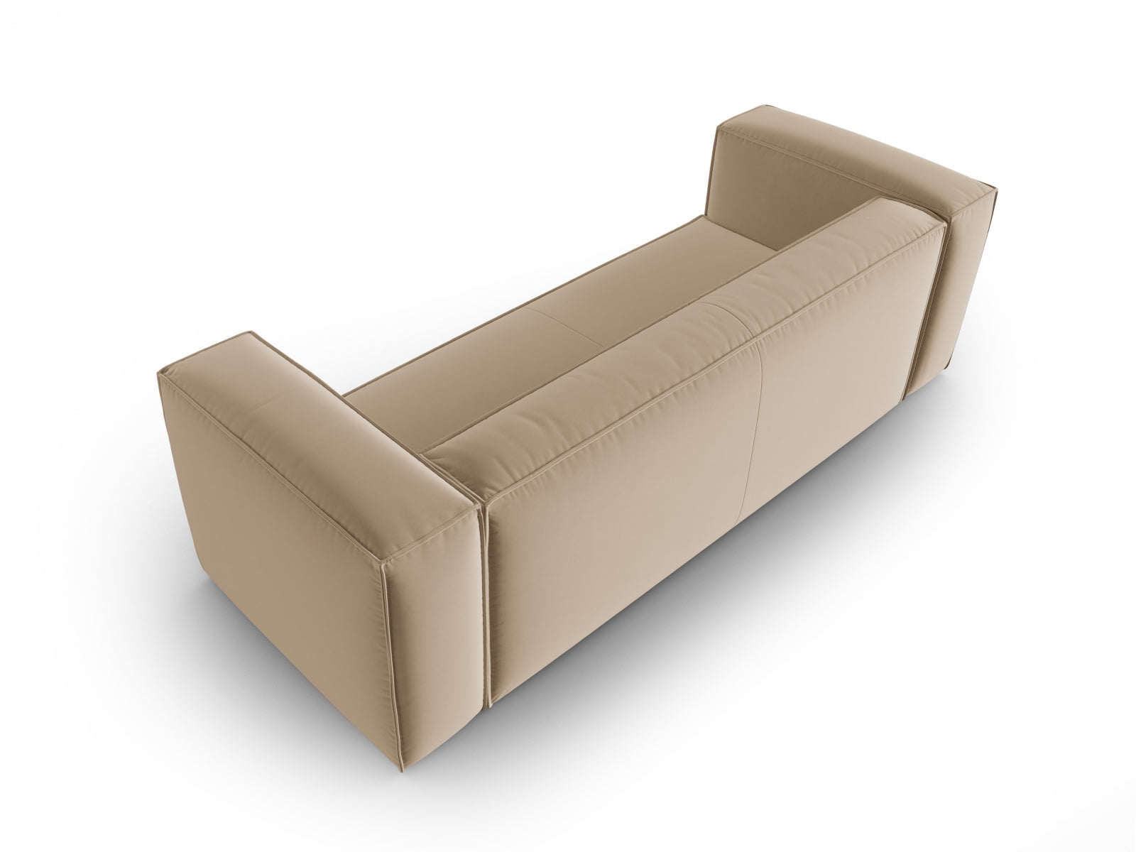 Mackay Velour Sofa 4 Sitzer in Sand präsentiert im Onlineshop von KAQTU Design AG. 4er Sofa ist von Cosmopolitan Design