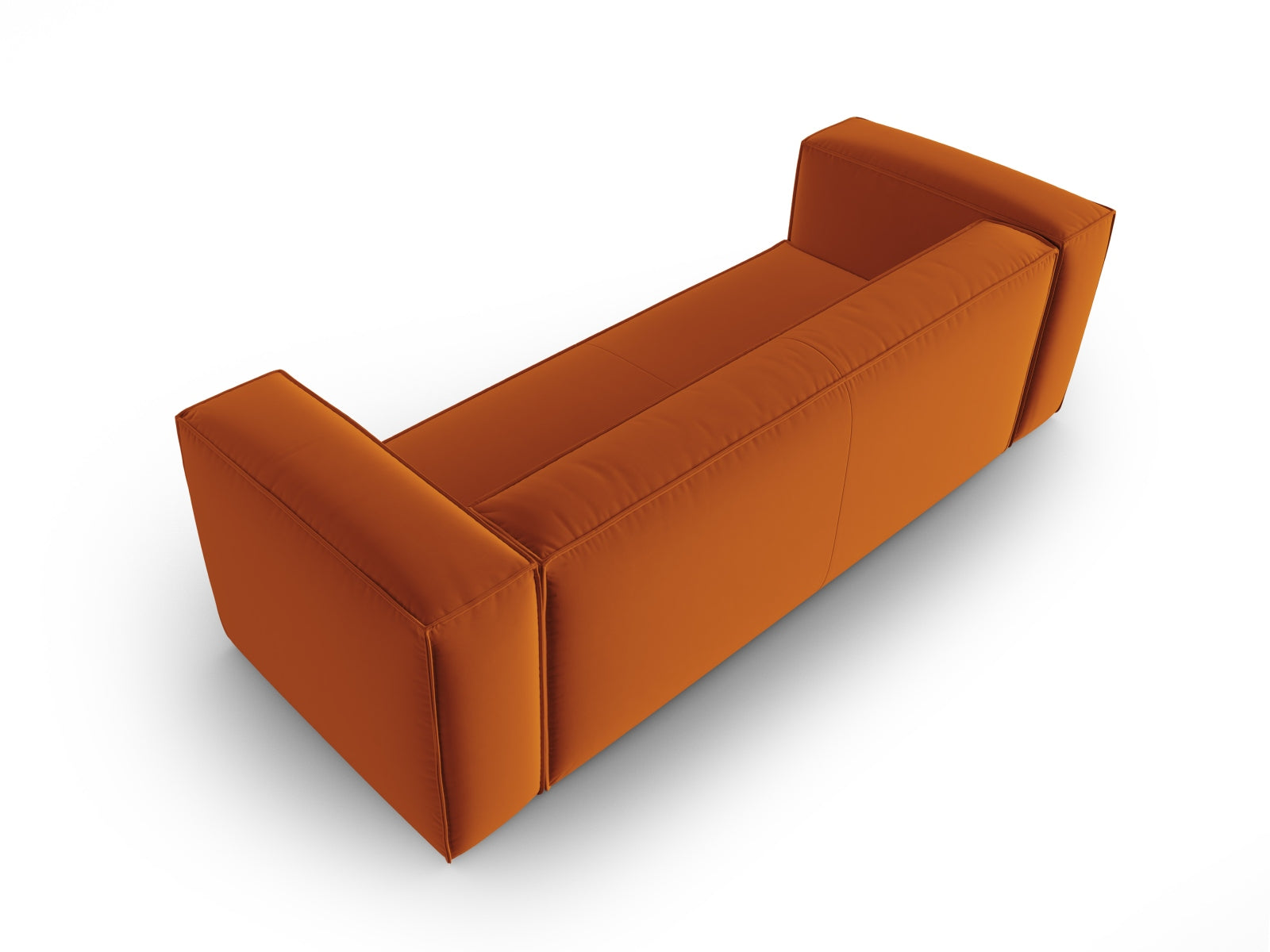 Mackay Velour Sofa 4 Sitzer in Terracotta präsentiert im Onlineshop von KAQTU Design AG. 4er Sofa ist von Cosmopolitan Design