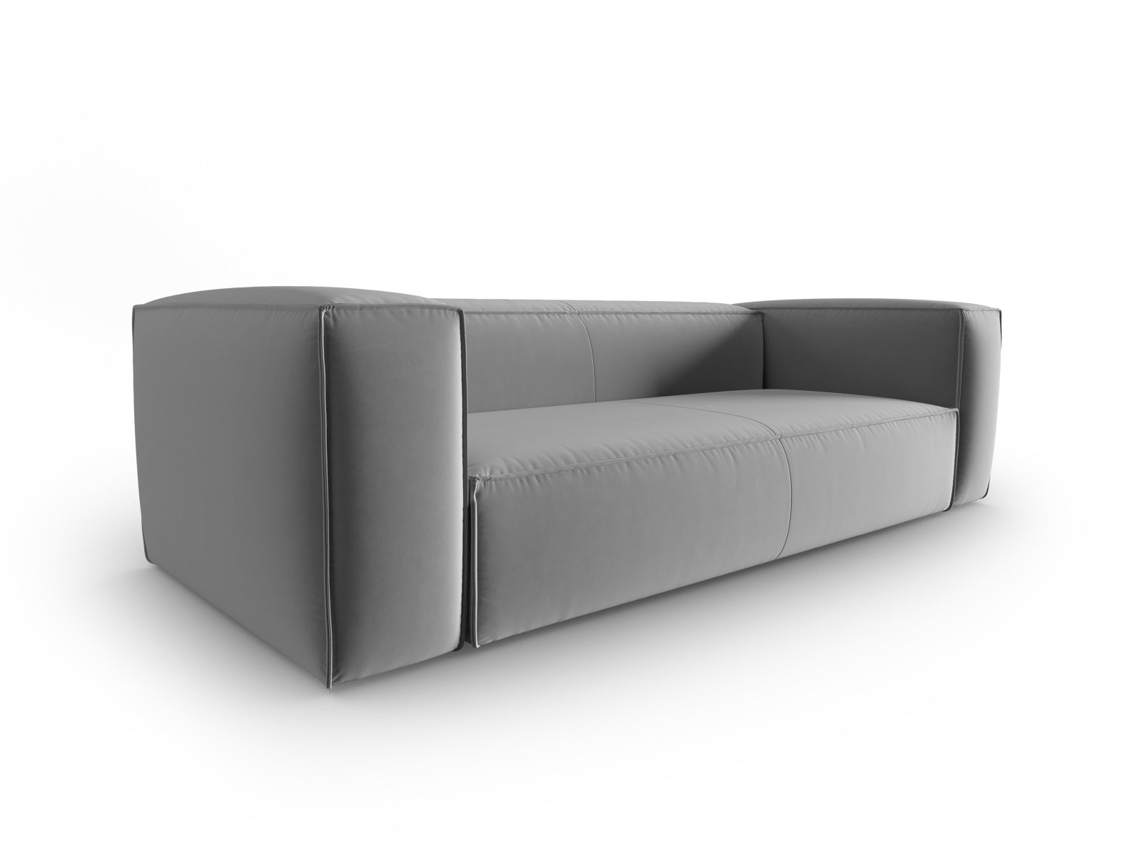 Mackay Velour Sofa 4 Sitzer in Light Grey präsentiert im Onlineshop von KAQTU Design AG. 4er Sofa ist von Cosmopolitan Design