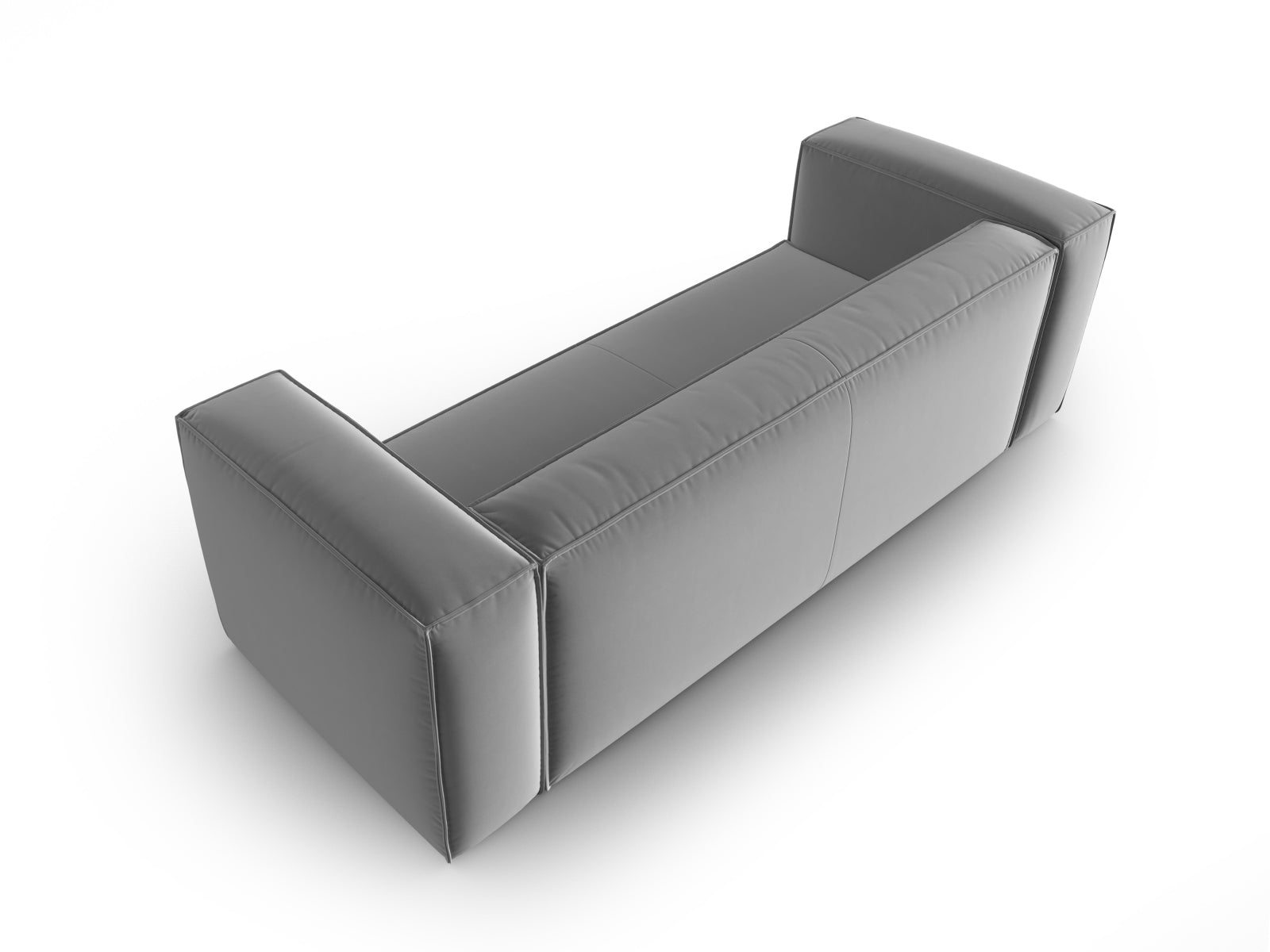 Mackay Velour Sofa 4 Sitzer in Light Grey präsentiert im Onlineshop von KAQTU Design AG. 4er Sofa ist von Cosmopolitan Design