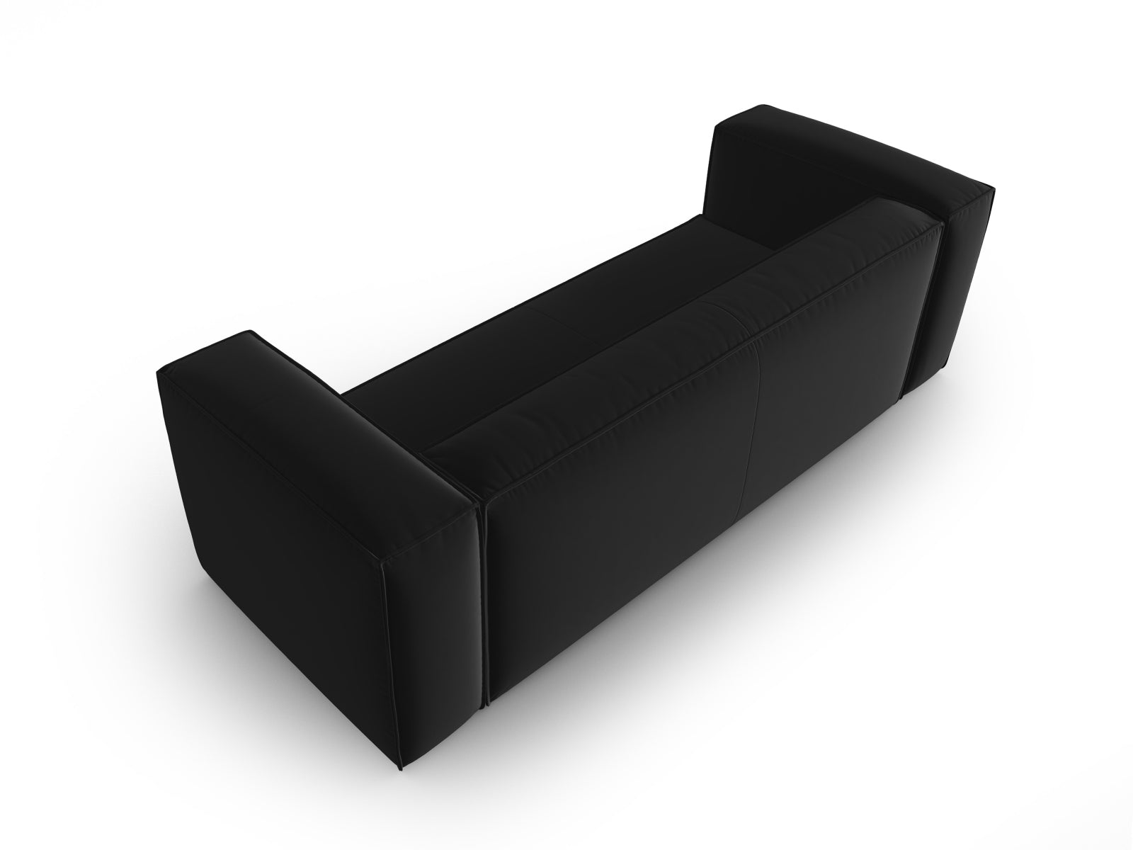 Mackay Velour Sofa 4 Sitzer in Black präsentiert im Onlineshop von KAQTU Design AG. 4er Sofa ist von Cosmopolitan Design