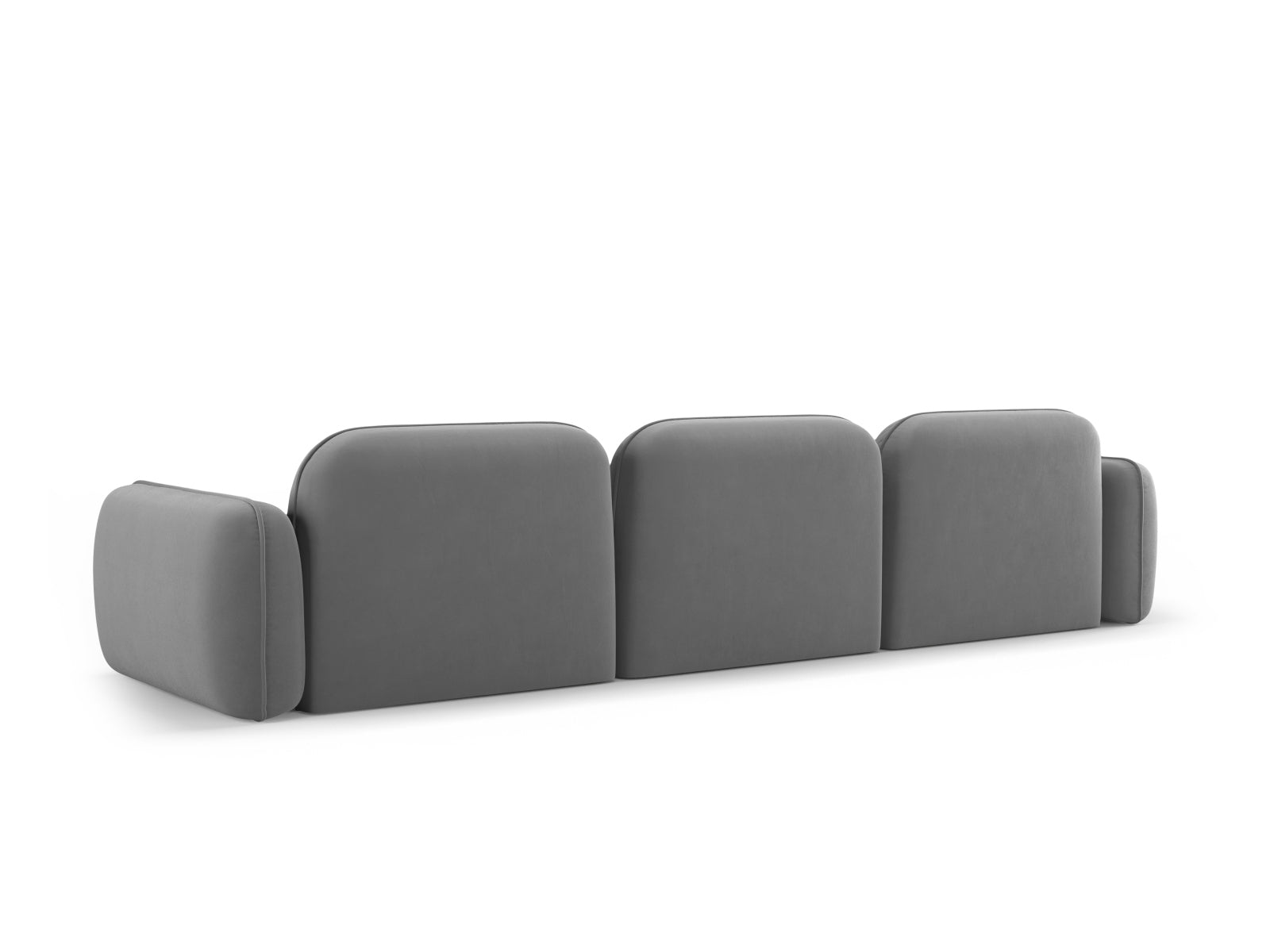 Sydney Velour Modular Sofa 4 Sitzer in Light Grey präsentiert im Onlineshop von KAQTU Design AG. 4er Sofa ist von Cosmopolitan Design